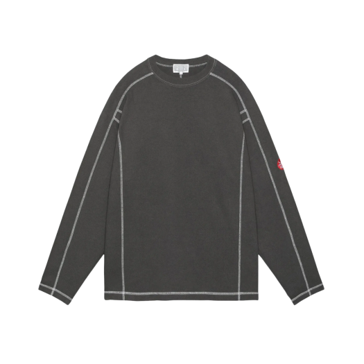 Cav Empt Crew Neck DBL Knit Long Sleeve T-Shirt Charcoal - 24SS