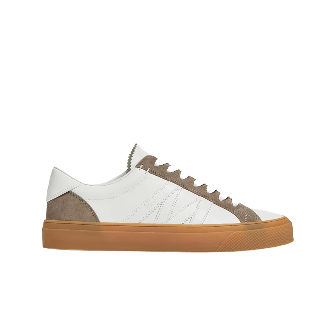 J2-09A-4M00060-M4498-001 Moncler Monaco 2 Leather Suede Sneakers Optical White - 24FW