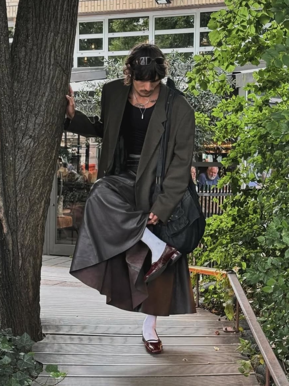 Ader Error Splash Blazer Noir, Siyazu SIOT4123 Padding Half Coat Brown 착용 스타일 - 2