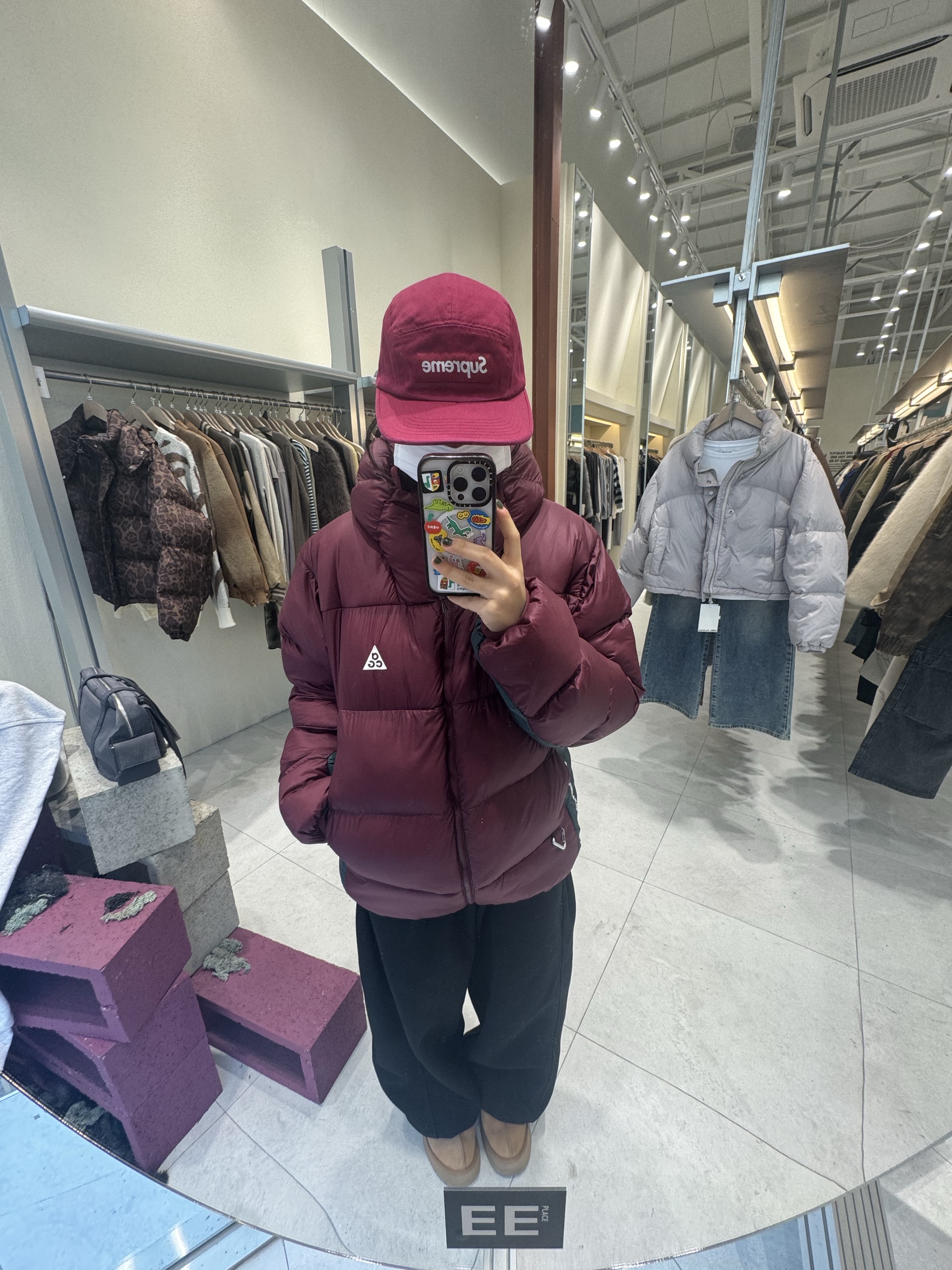 Nike ACG Therma-Fit ADV Lunar Lake Puffer Jacket Night Maroon - Asia, Arc'teryx Bird Head Toque Orca 착용 스타일 - 2