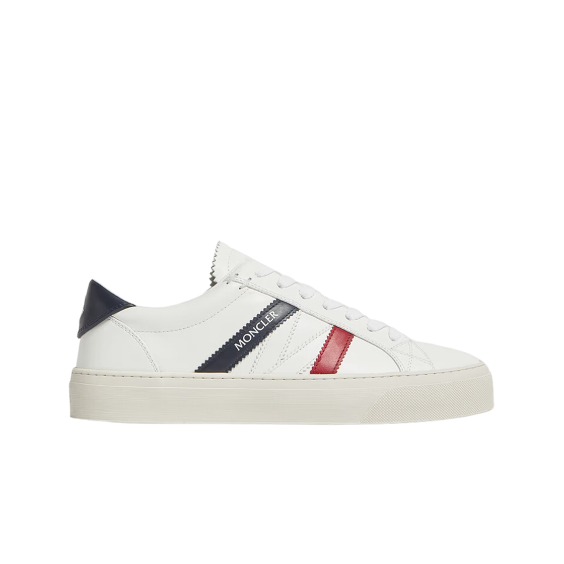 J2-09A-4M00060-M4496-001 Moncler Monaco 2 Leather Sneakers Optical White - 24FW