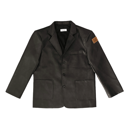 P00000QH_BR MUCENT Duns Daddyfit Blazer Leather Jacket Brown