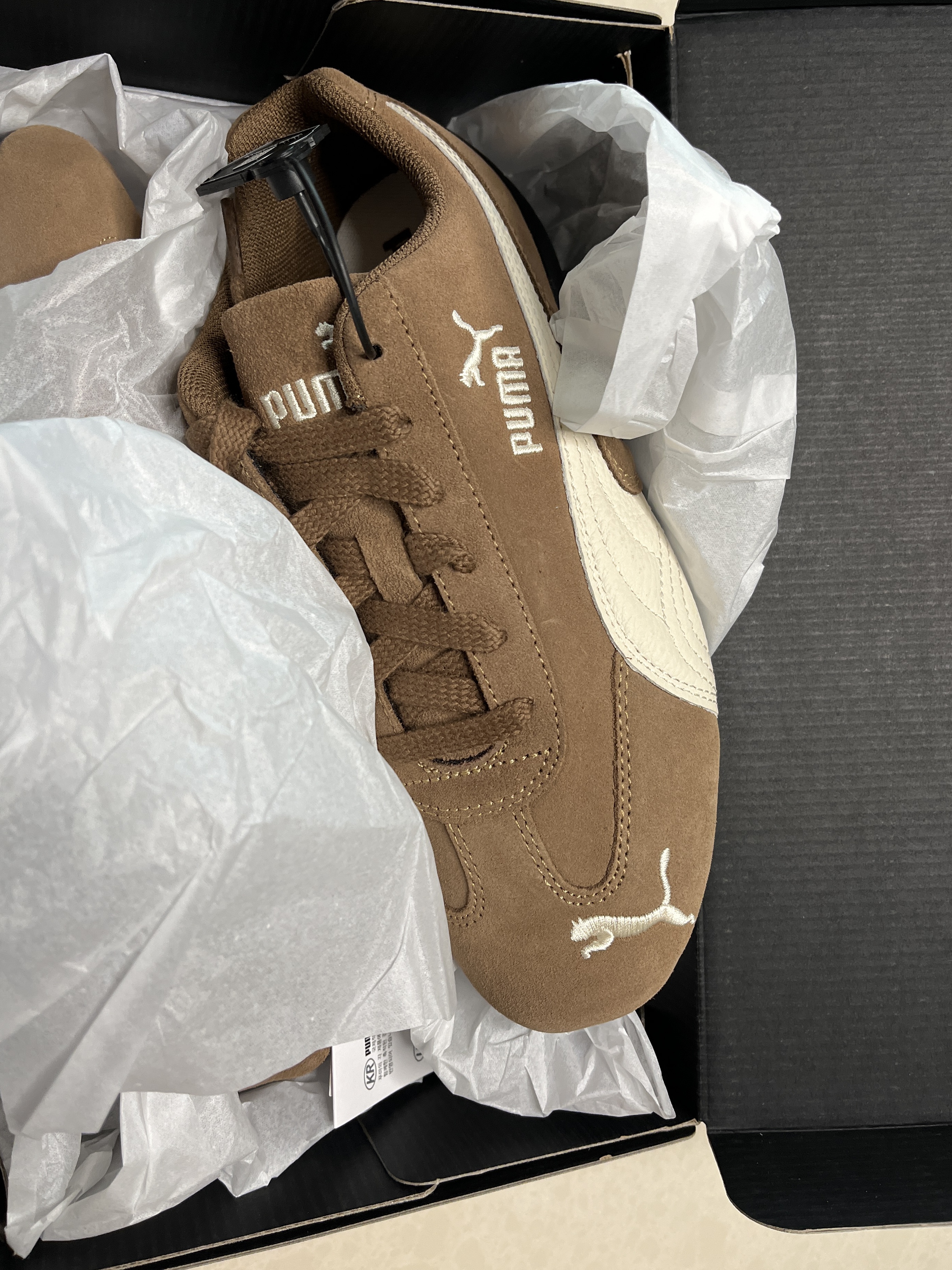 Puma Speedcat Archive Haute Coffee Frosted Ivory 착용 스타일 - 9