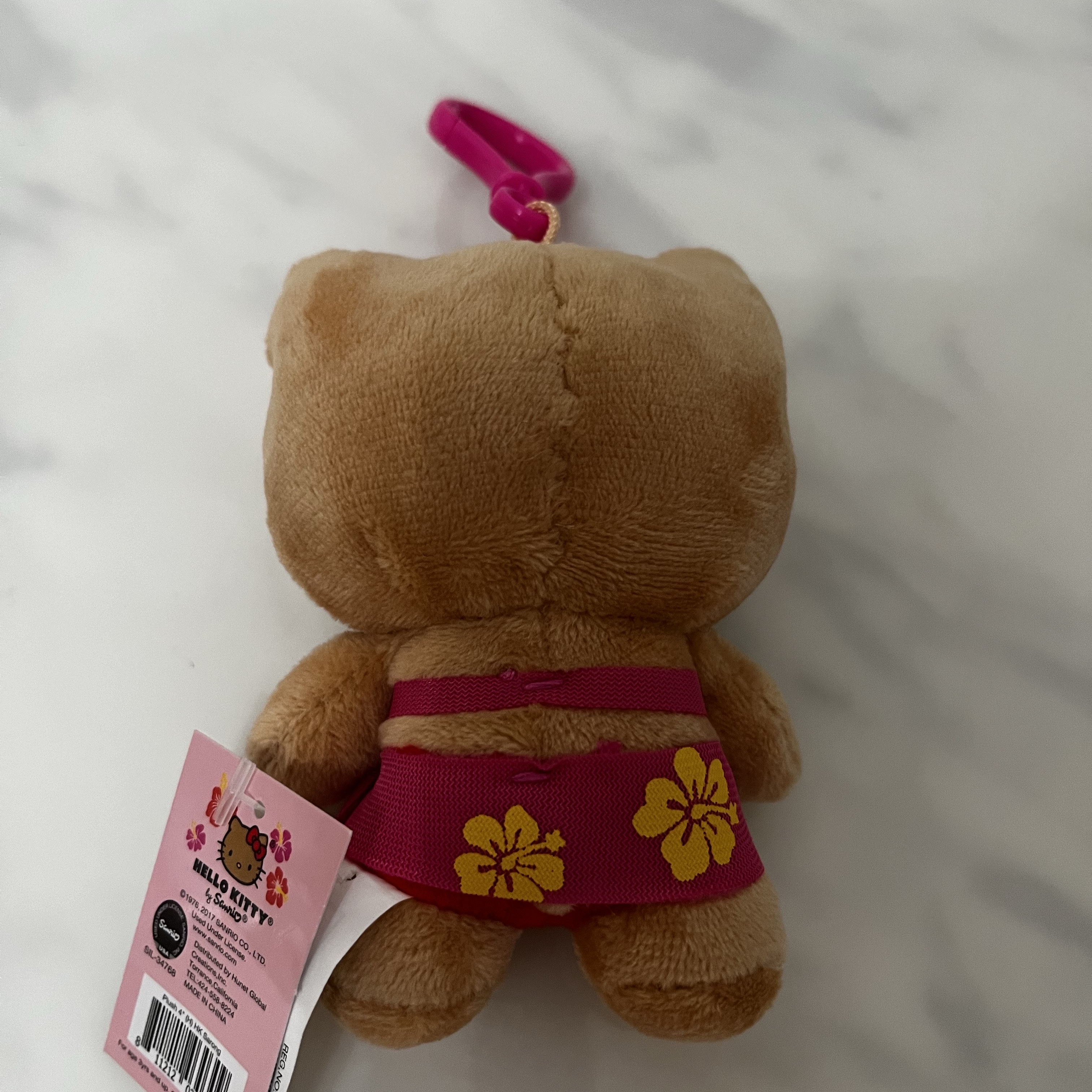 Sanrio Hello Kitty Hula Kiss 4" Hawaii Series Plush, Sanrio Hello Kitty Plush 4" Strap Pineapple 착용 스타일 - 5