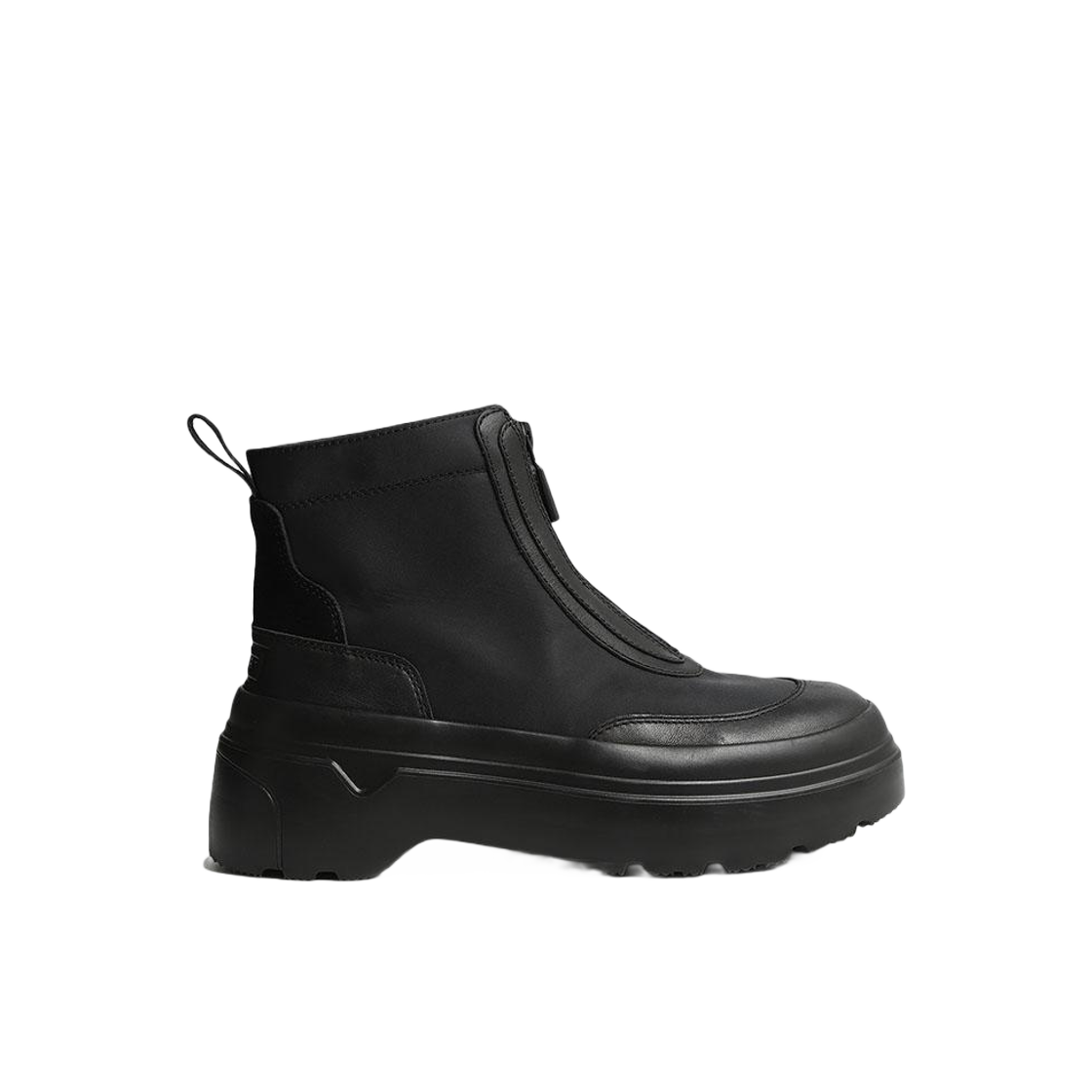 WFS1000LNY-BLK Hunter Explorer Ankle Zip Flatform Boots Black