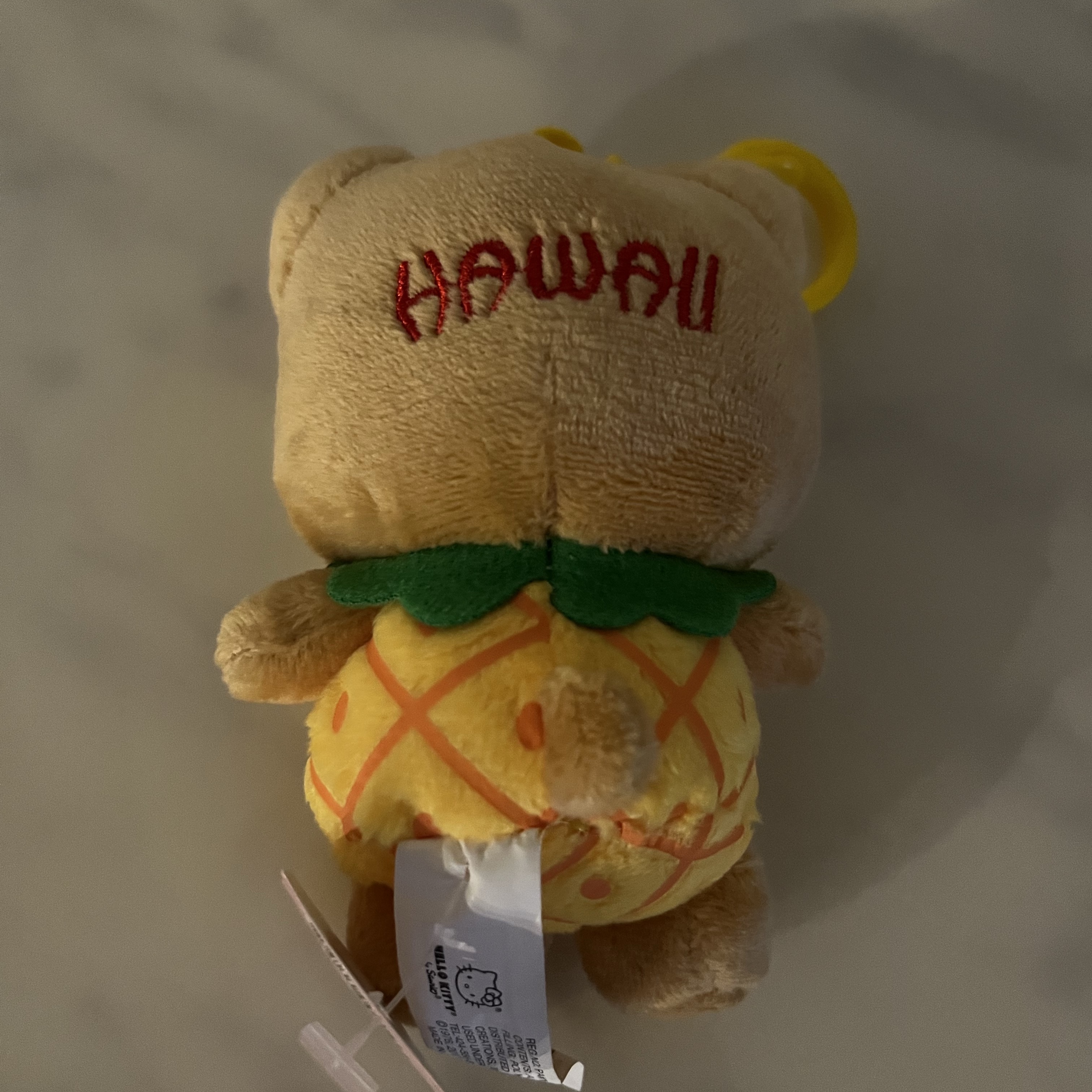 Sanrio Hello Kitty Hula Kiss 4" Hawaii Series Plush, Sanrio Hello Kitty Plush 4" Strap Pineapple 착용 스타일 - 2