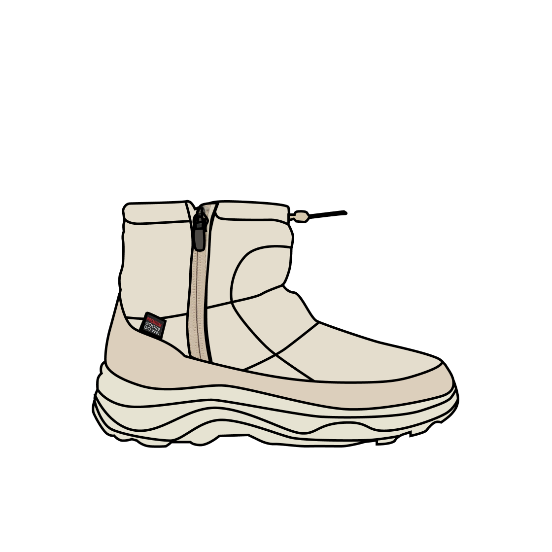 노스페이스 부티 숏 크림 베이지(The North Face Bootie Short Cream Beige) - 1