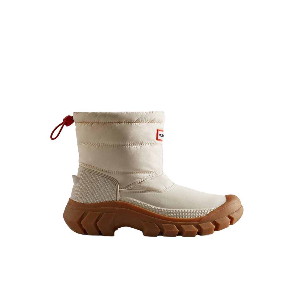 (W) 헌터 인트레피드 숏 스노우 부츠 화이트 윌로우 검((W) Hunter Intrepid Short Snow Boots White Willow Gum)