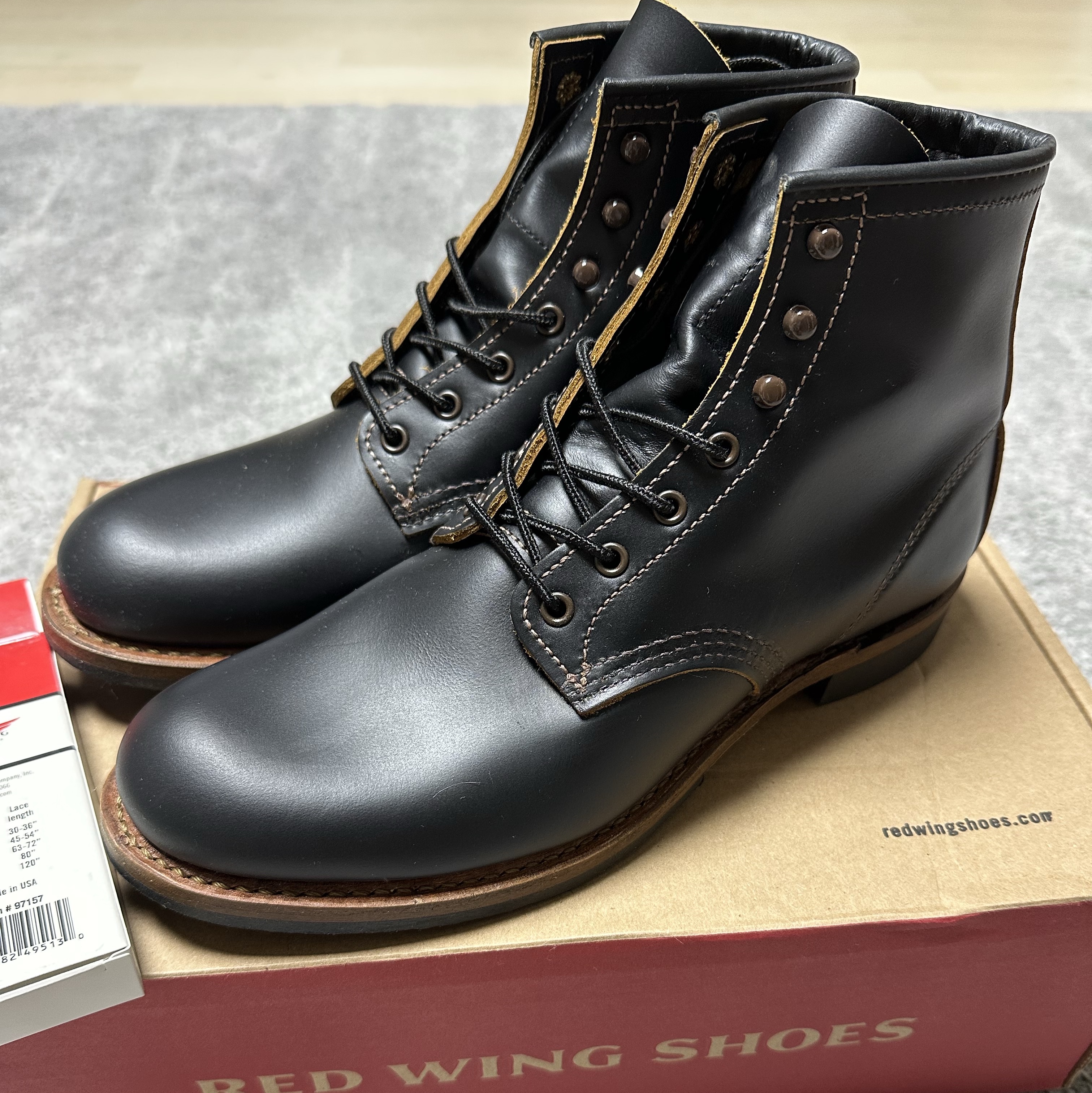 Red Wing  Beckman Flatbox 9060 Black Klondike - D 착용 스타일 - 4