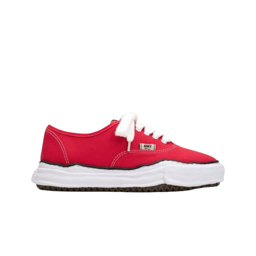 A02FW704-RED Maison Mihara Yasuhiro Baker OG Sole Canvas Low Cut Sneakers Red
