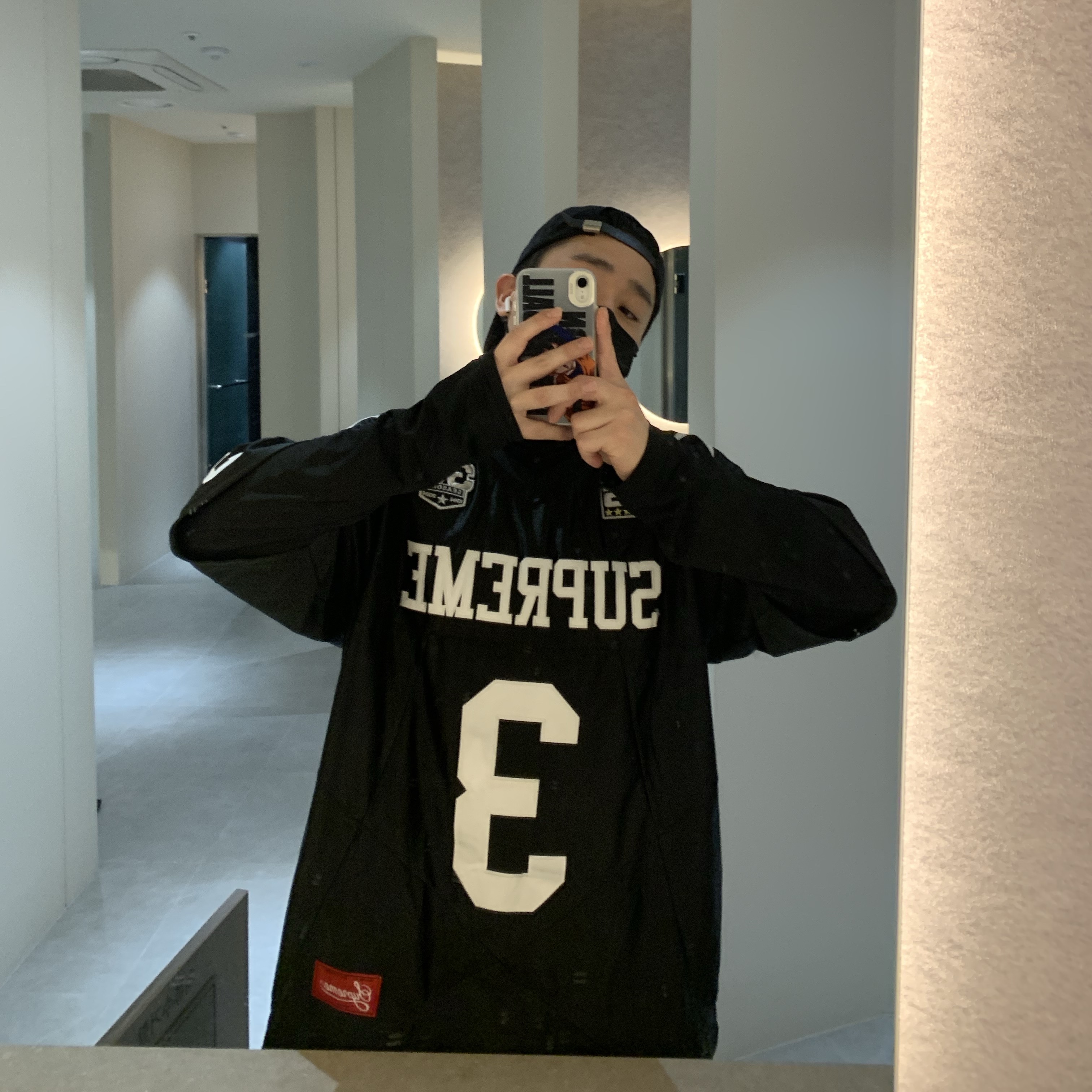 Supreme Star Football Jersey Black - 24FW 착용 스타일