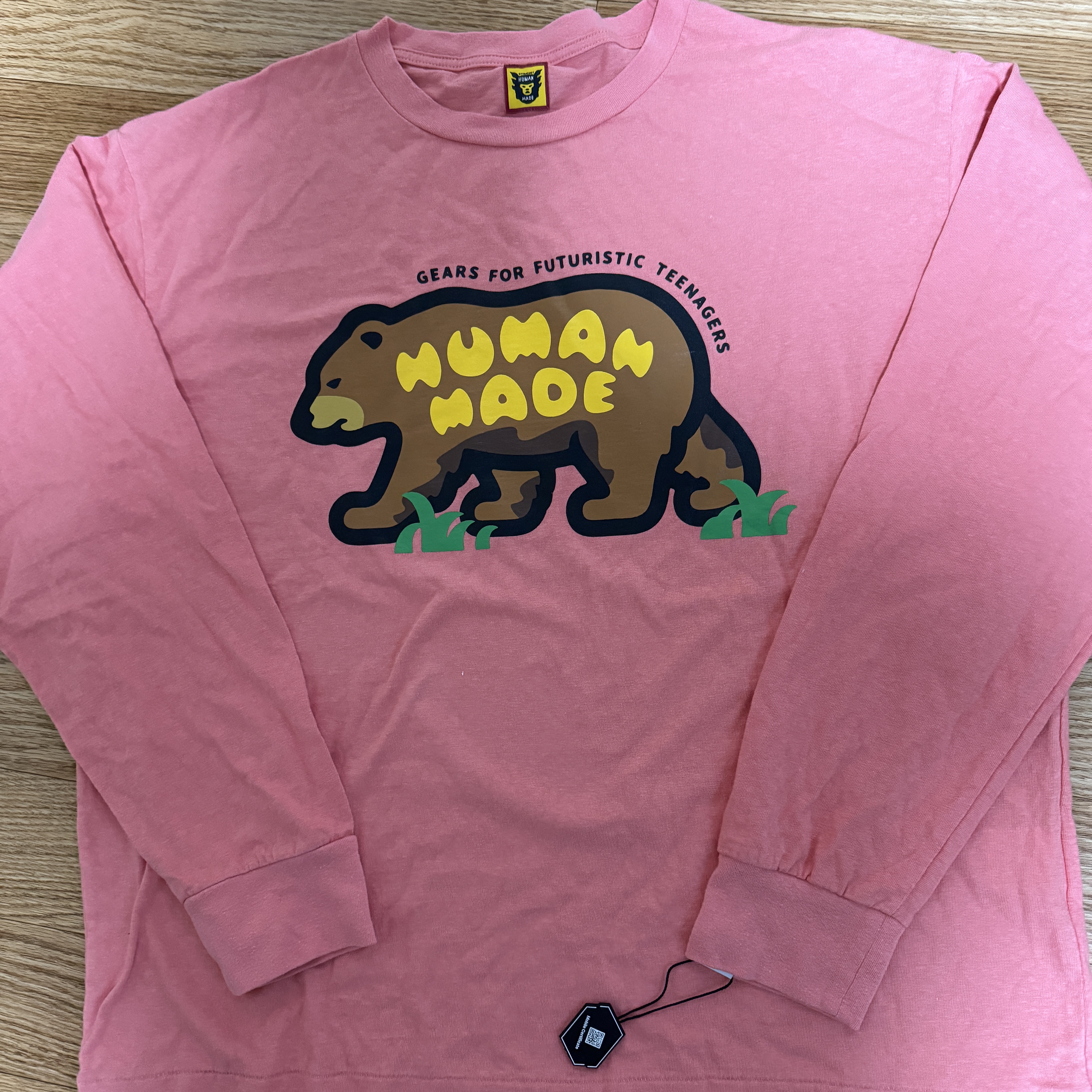 Human Made Graphic L/S T-Shirt #1 Pink 착용 스타일