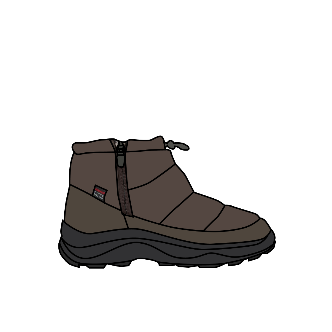 (W) 노스페이스 부티 숏 커프 브라운((W) The North Face Bootie Short Cuff Brown) - 1