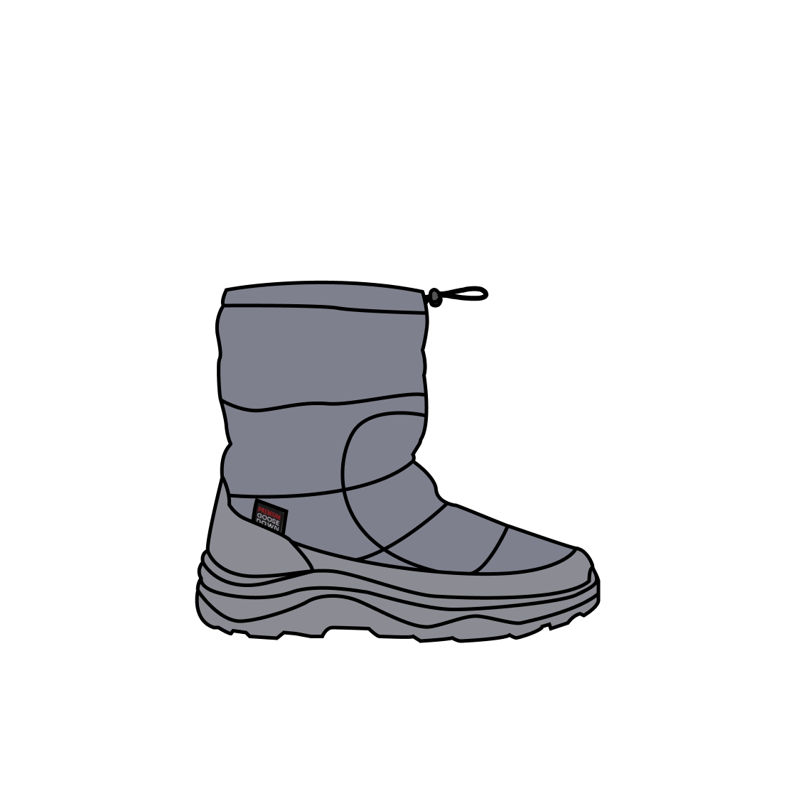 노스페이스 구스다운 클래식 부츠 헤더 그레이(The North Face Goose Down Classic Boots Heather Gray) - 1