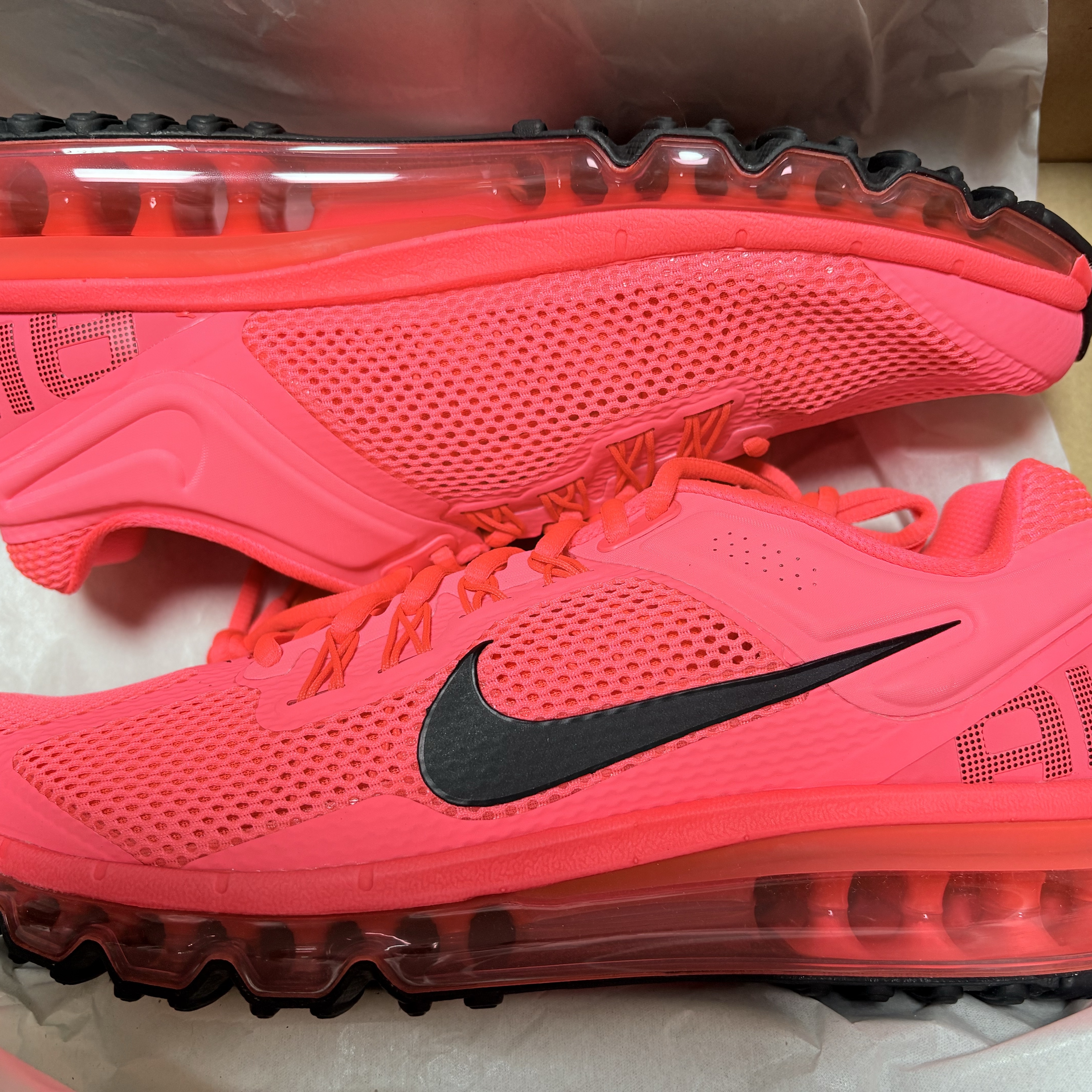 Nike Air Max 2013 Hot Punch Bright Crimson 착용 스타일 - 2