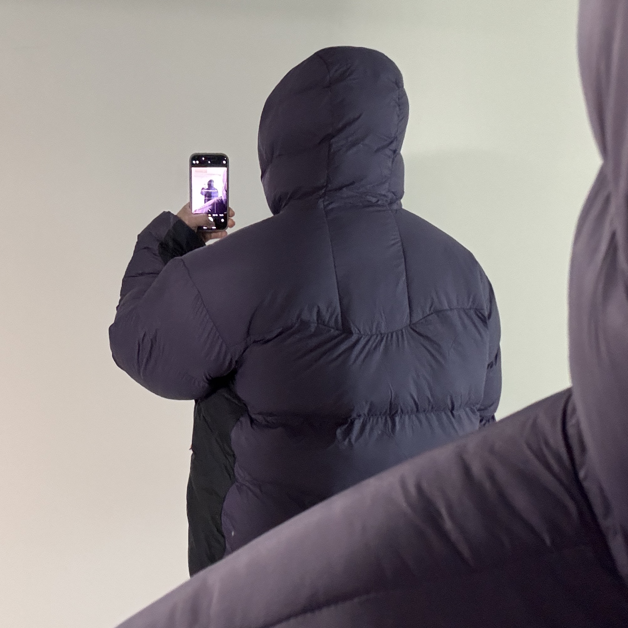 Nike ACG Therma-Fit ADV Lunar Lake Loose Hooded Jacket Dark Raisin Black - Asia, Nike ACG Reservoir Goat Shorts Black - Asia 착용 스타일 - 2