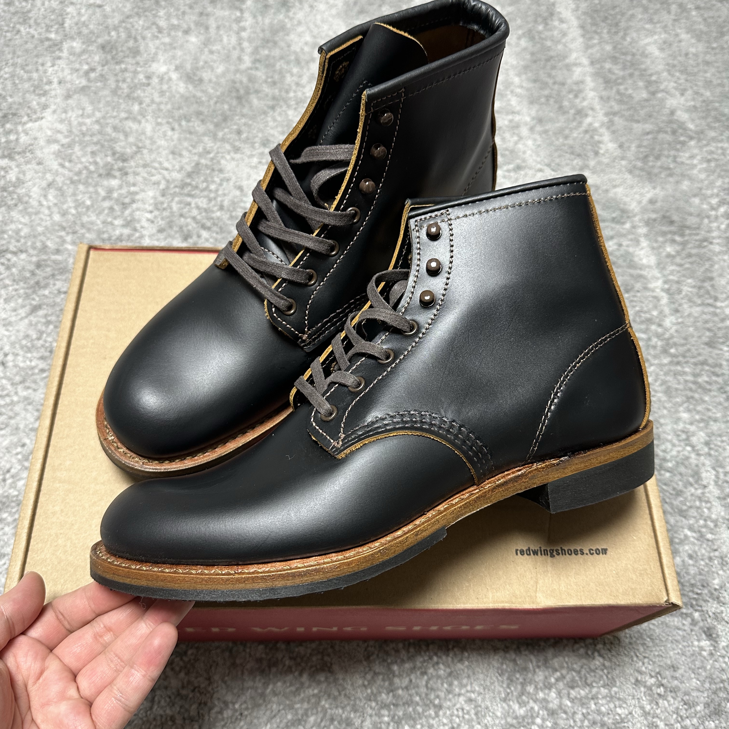 Red Wing  Beckman Flatbox 9060 Black Klondike - D 착용 스타일 - 2