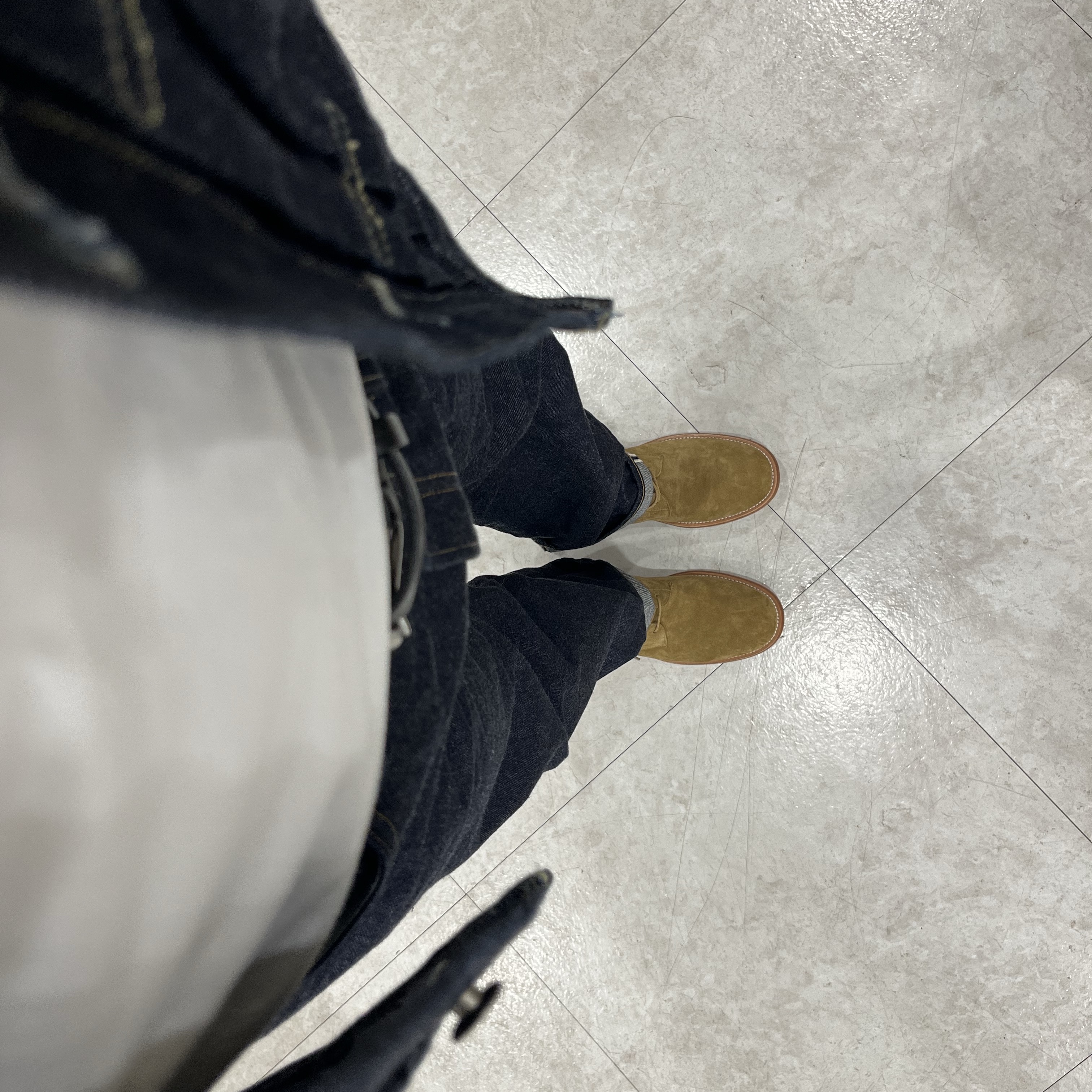 Levi's LVC 1953 TYPE II Jacket Rigid Indigo, LOSTGARDEN Uniform Field Boots Beige 착용 스타일