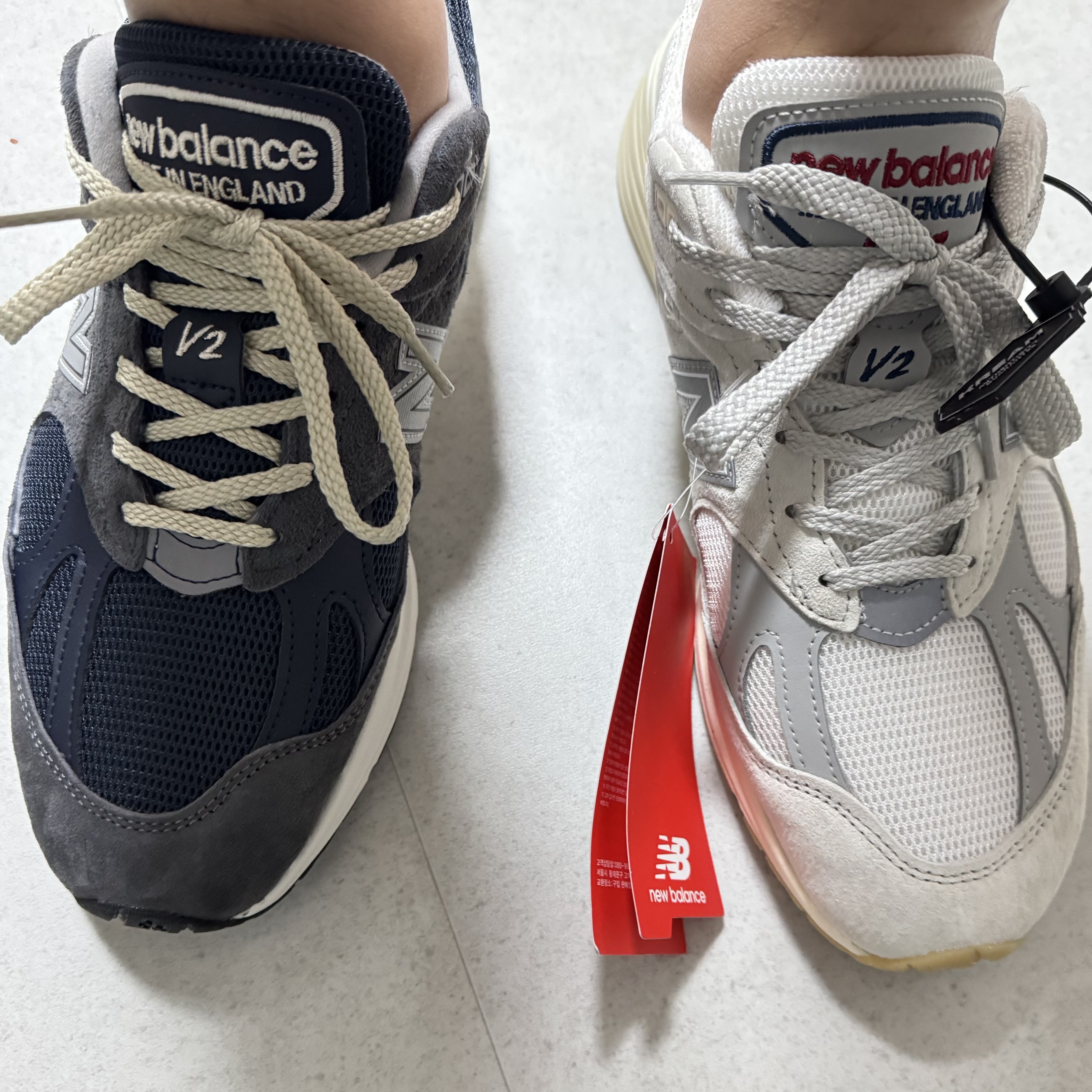 New Balance 991v2 Made in UK Dark Gull Grey 착용 스타일