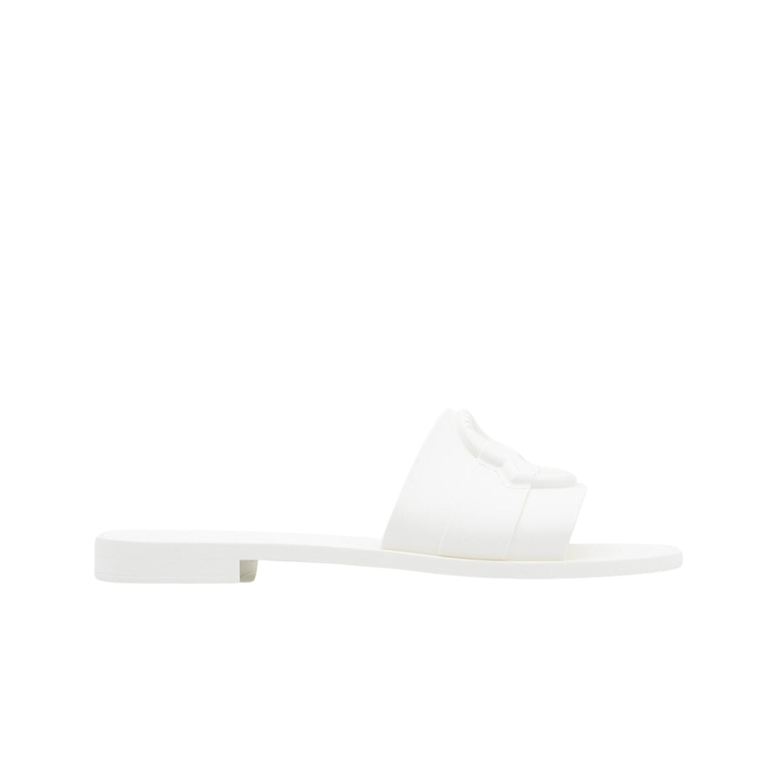 J1-09B-4C00130-M4095-035 (W) Moncler Mon Rubber Slides White - 24SS