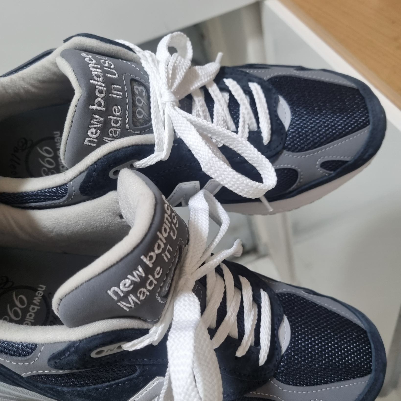 New Balance 993 Made in USA Navy - D Standard 착용 스타일
