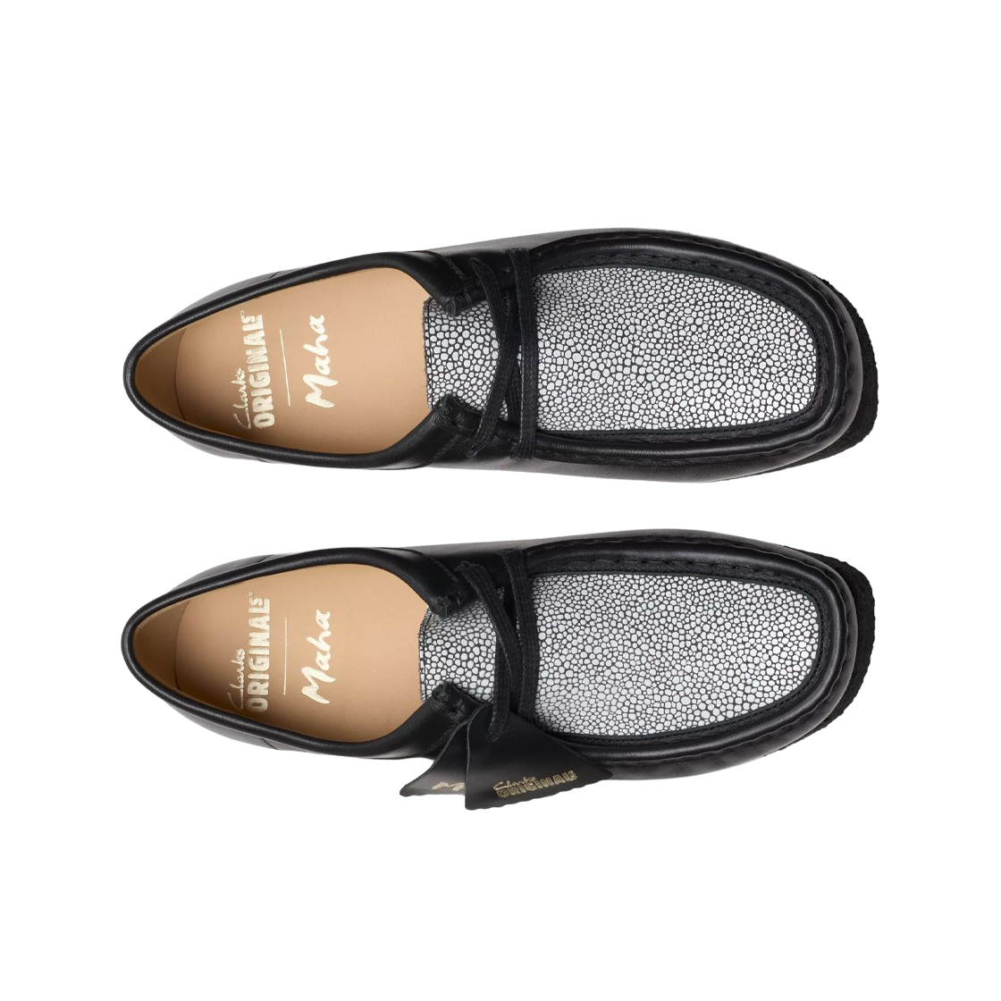 (W) 클락스 x 마하 왈라비 블랙 화이트((W) Clarks x Maha Wallabee Black White) - 2