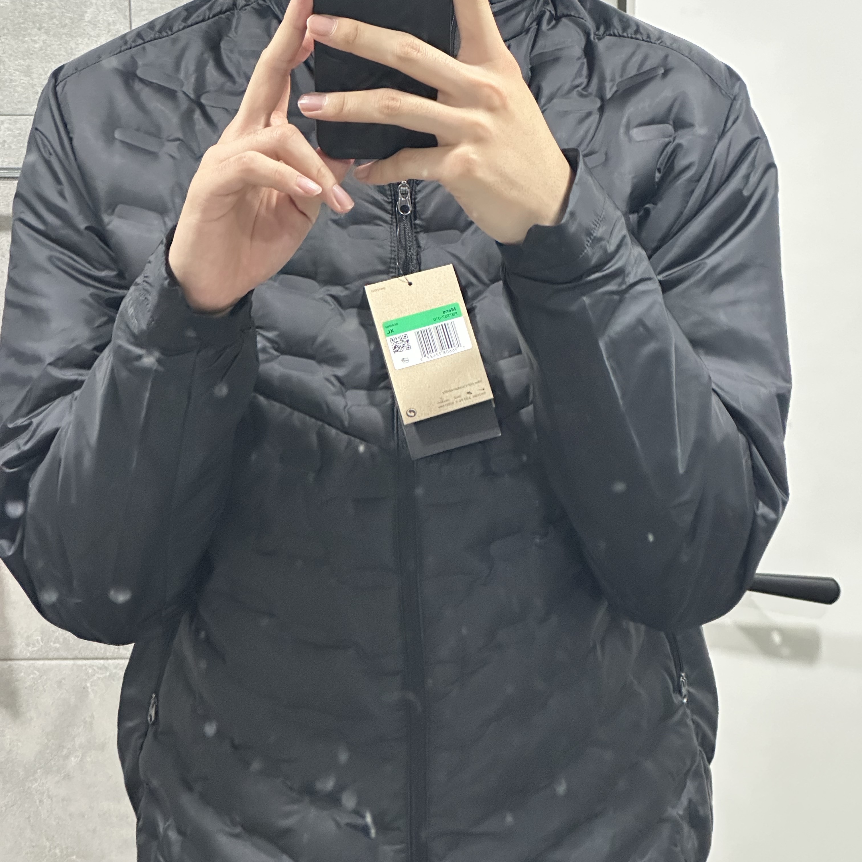Nike Therma-Fit ADV Aeroloft Repel Down Running Jacket Black - Asia 착용 스타일