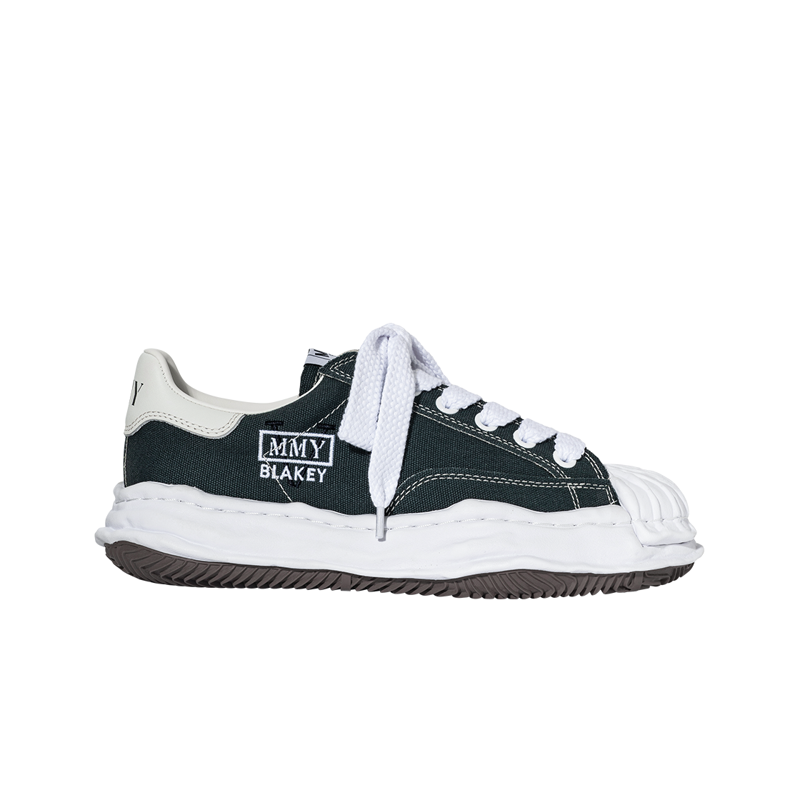 메종 미하라 야스히로 x 오딧세이 블레이키 OG 솔 캔버스 로우탑 스니커즈 챕터 5 에디션 그린(Maison Mihara Yasuhiro x Odyssey Blakey OG Sole Canvas Low-top Sneakers Chater V Edition Green)