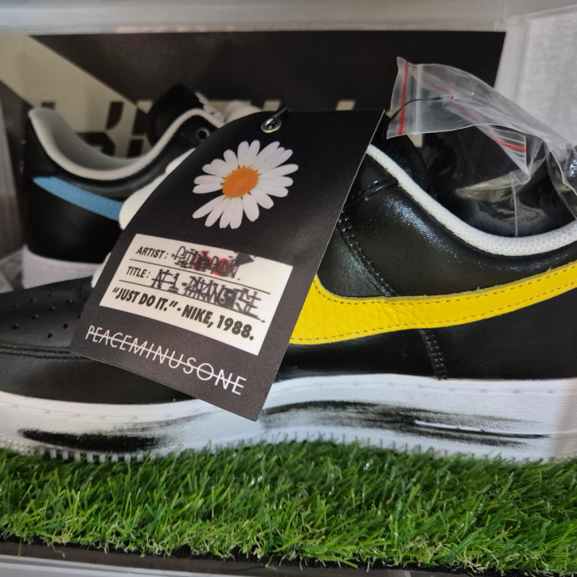 Nike x Peaceminusone Air Force 1 Low Para-Noise 3.0 Black and Multicolor 착용 스타일 - 1