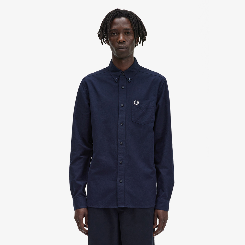 프레드페리 롱 슬리브 옥스포드 셔츠 네이비(Fred Perry Long Sleeve Oxford Shirt Navy) - 2