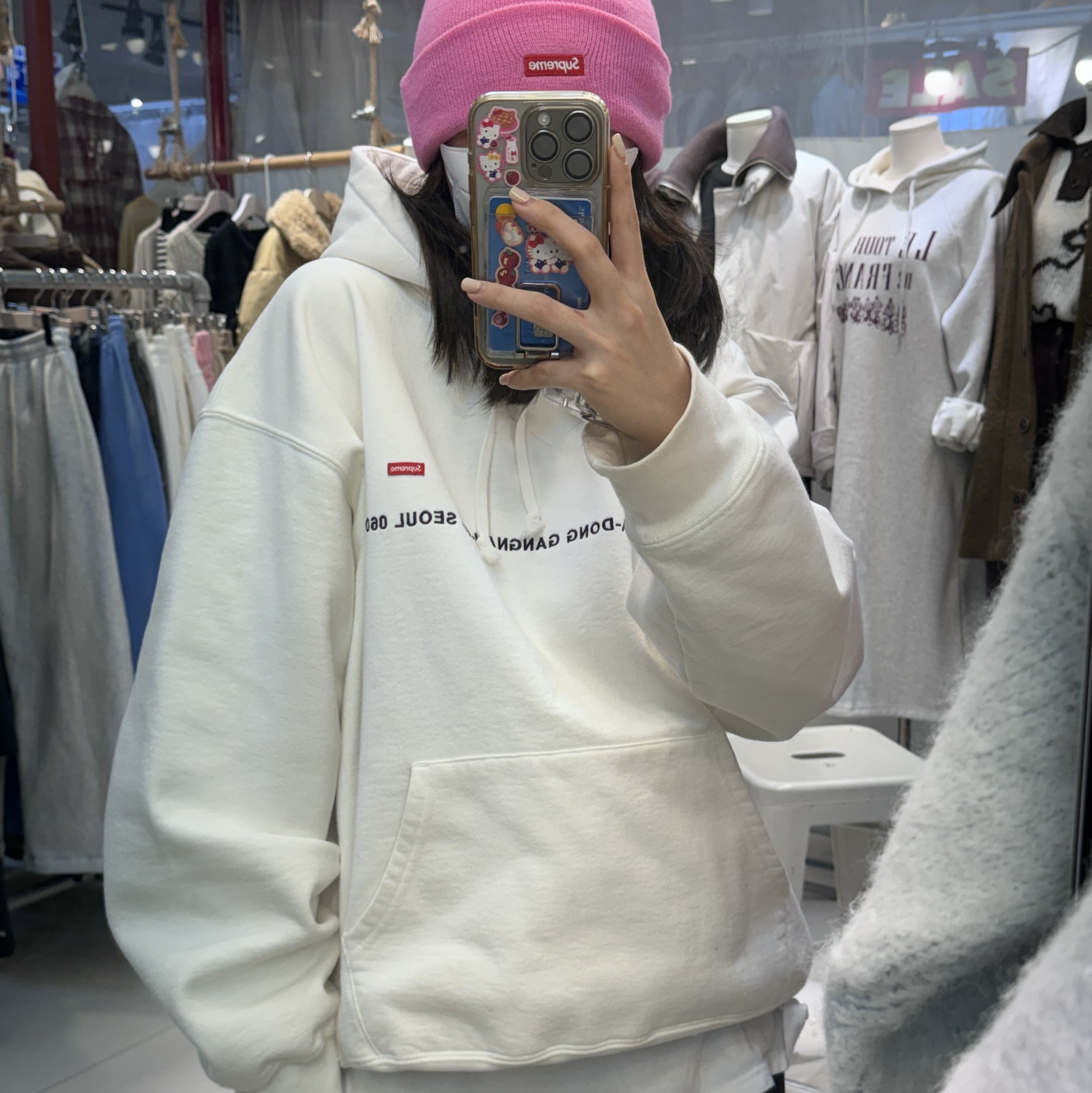 Supreme New Era S Logo Beanie Pink - 23FW 착용 스타일