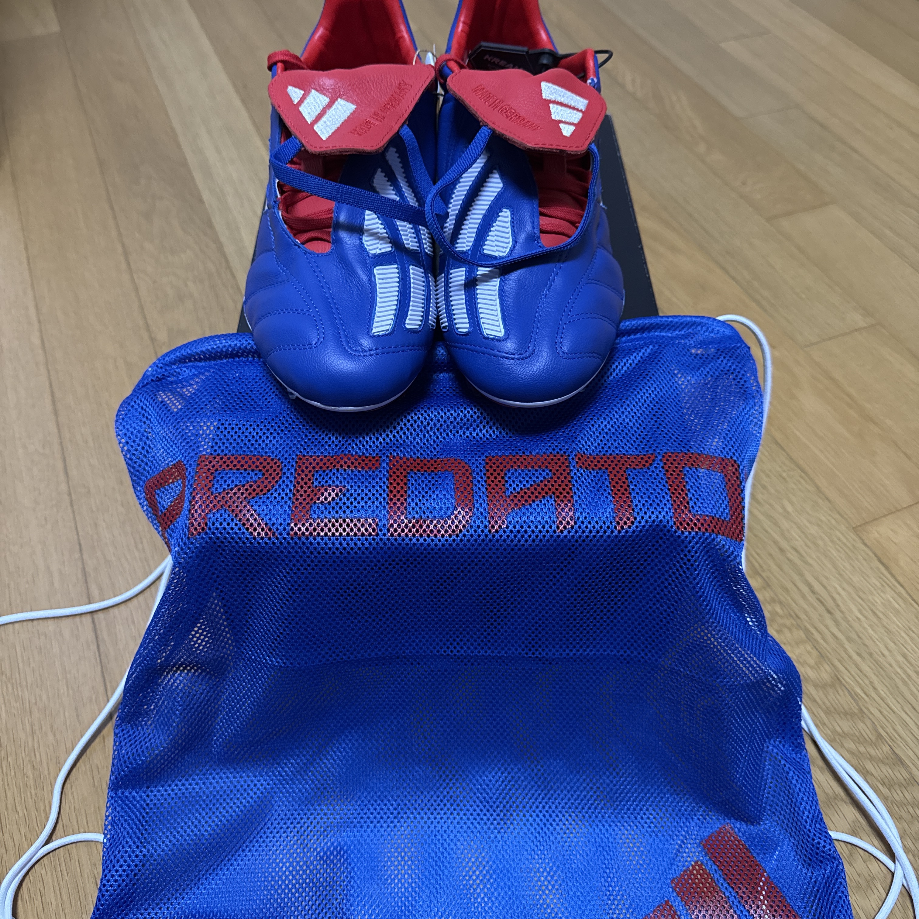 Adidas Predator Mania Royal Blue Cloud White 착용 스타일 - 2