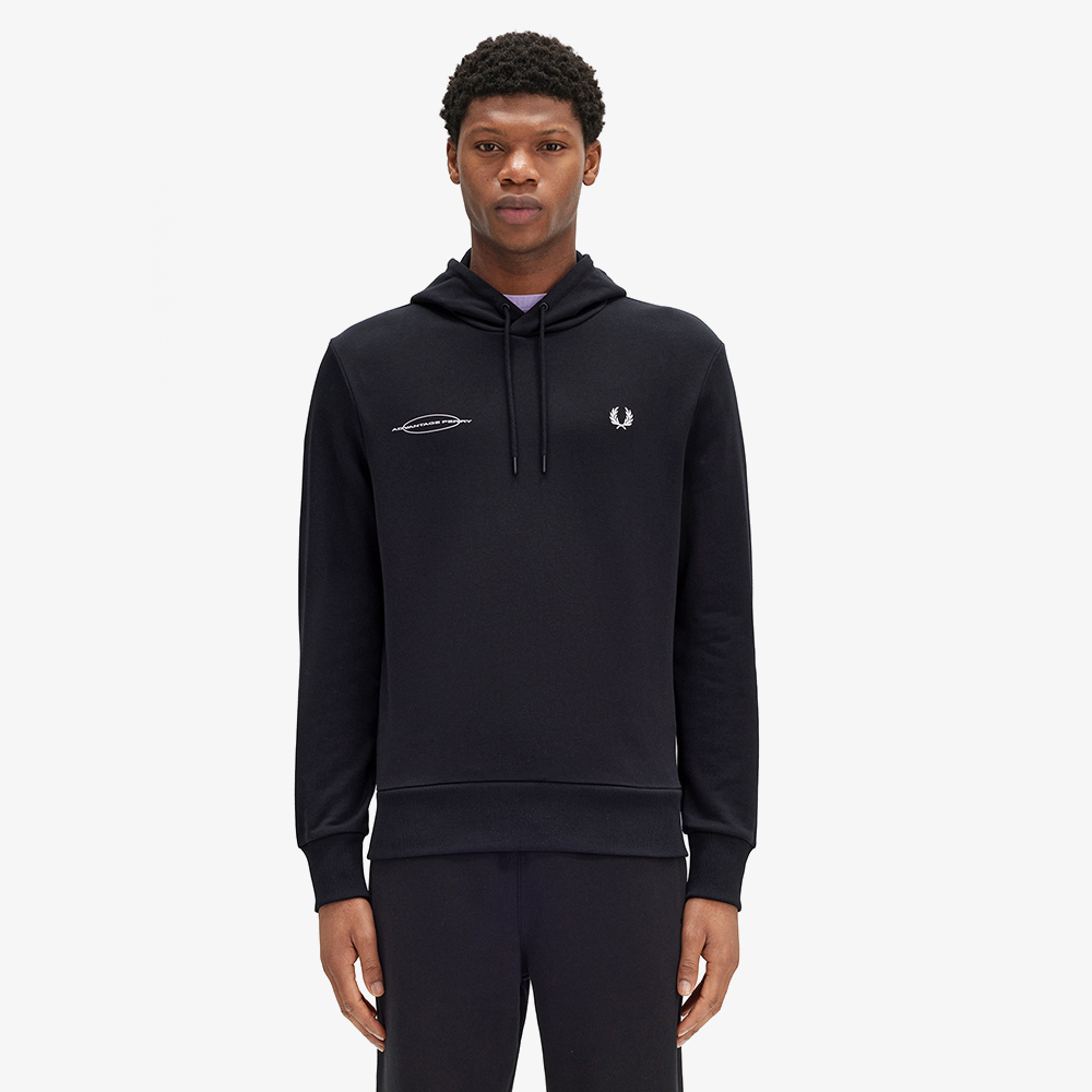프레드페리 어드밴티지 페리 후드 스웻셔츠 블랙(Fred Perry Advantage Perry Hooded Sweatshirt Black) - 2