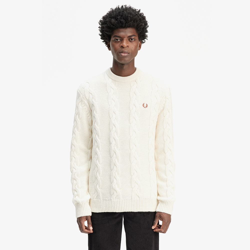 프레드페리 청키 케이블 니트 스웨터 에크루(Fred Perry Chunky Cable Knit Ecru) - 2