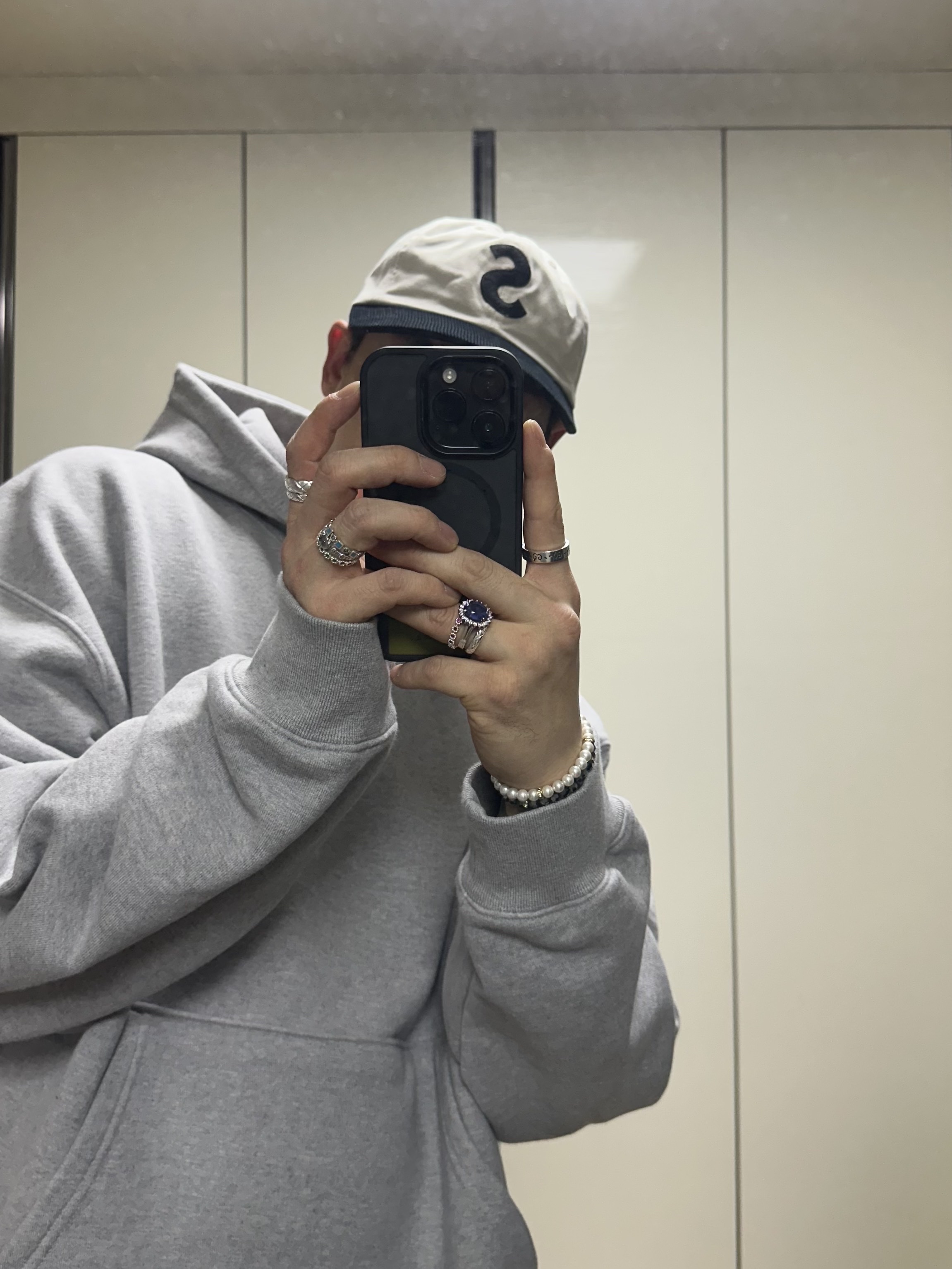Jordan 11 Retro Concord 2018, Supreme 2-Tone S Logo 6-Panel Stone - 24SS 착용 스타일 - 4