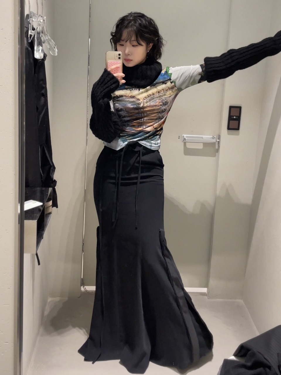 Ottolinger Women Mermaid Suit Skirt Black - 24FW 착용 스타일 - 1