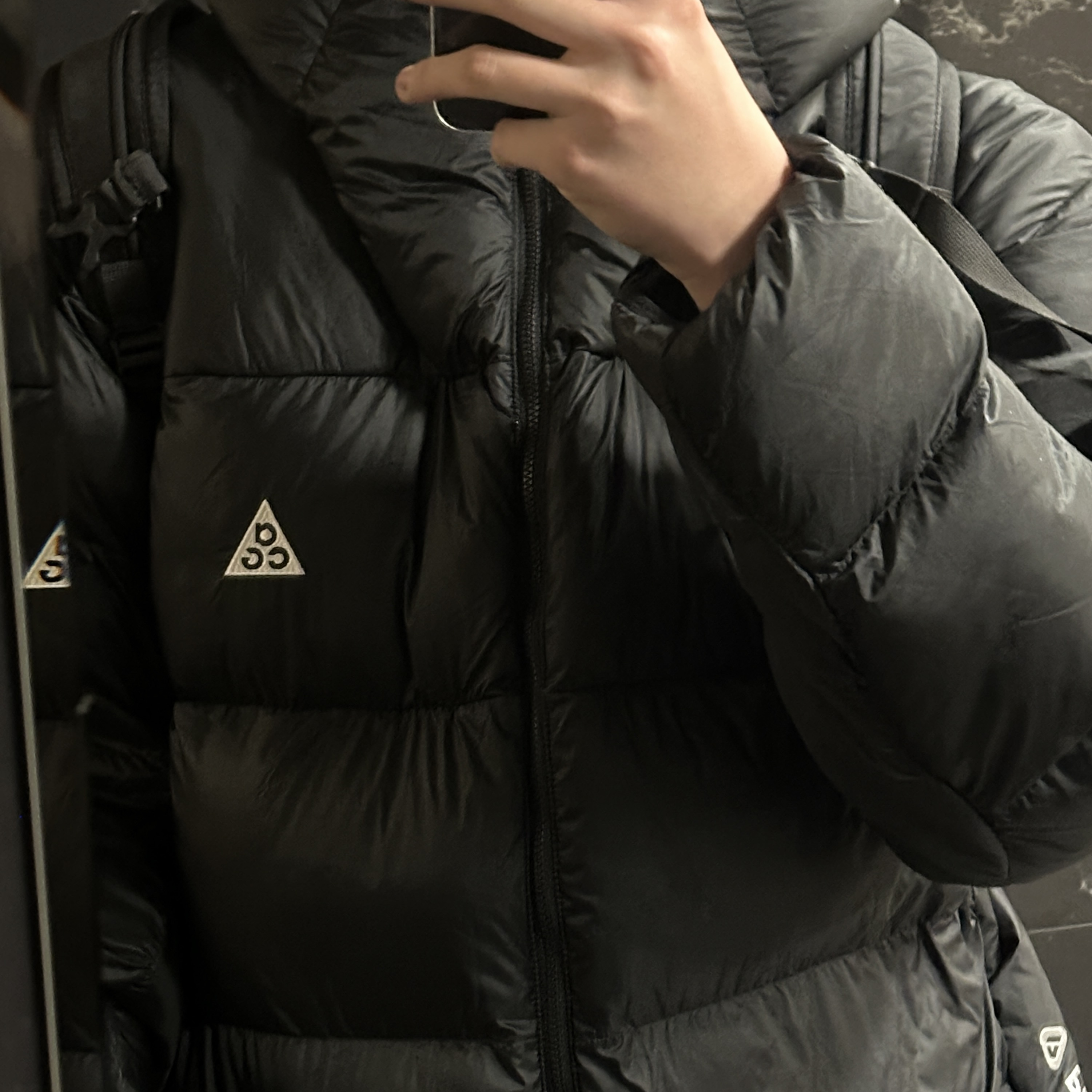 Nike ACG Therma-Fit ADV Lunar Lake Puffer Jacket Black - Asia 착용 스타일 - 1