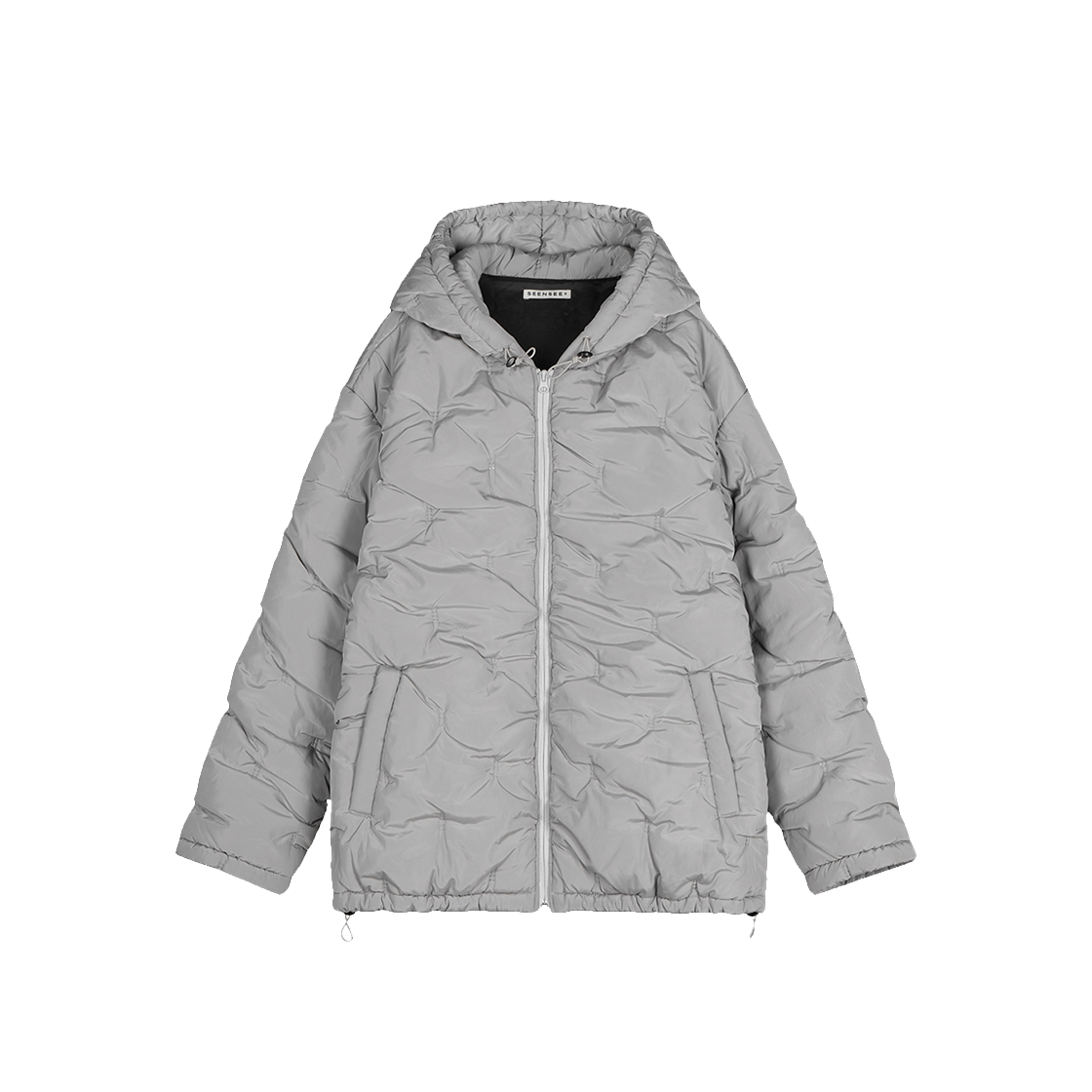 P00000ZH SEEN Sofa Texture Padded Hoodie Jacket Oversize