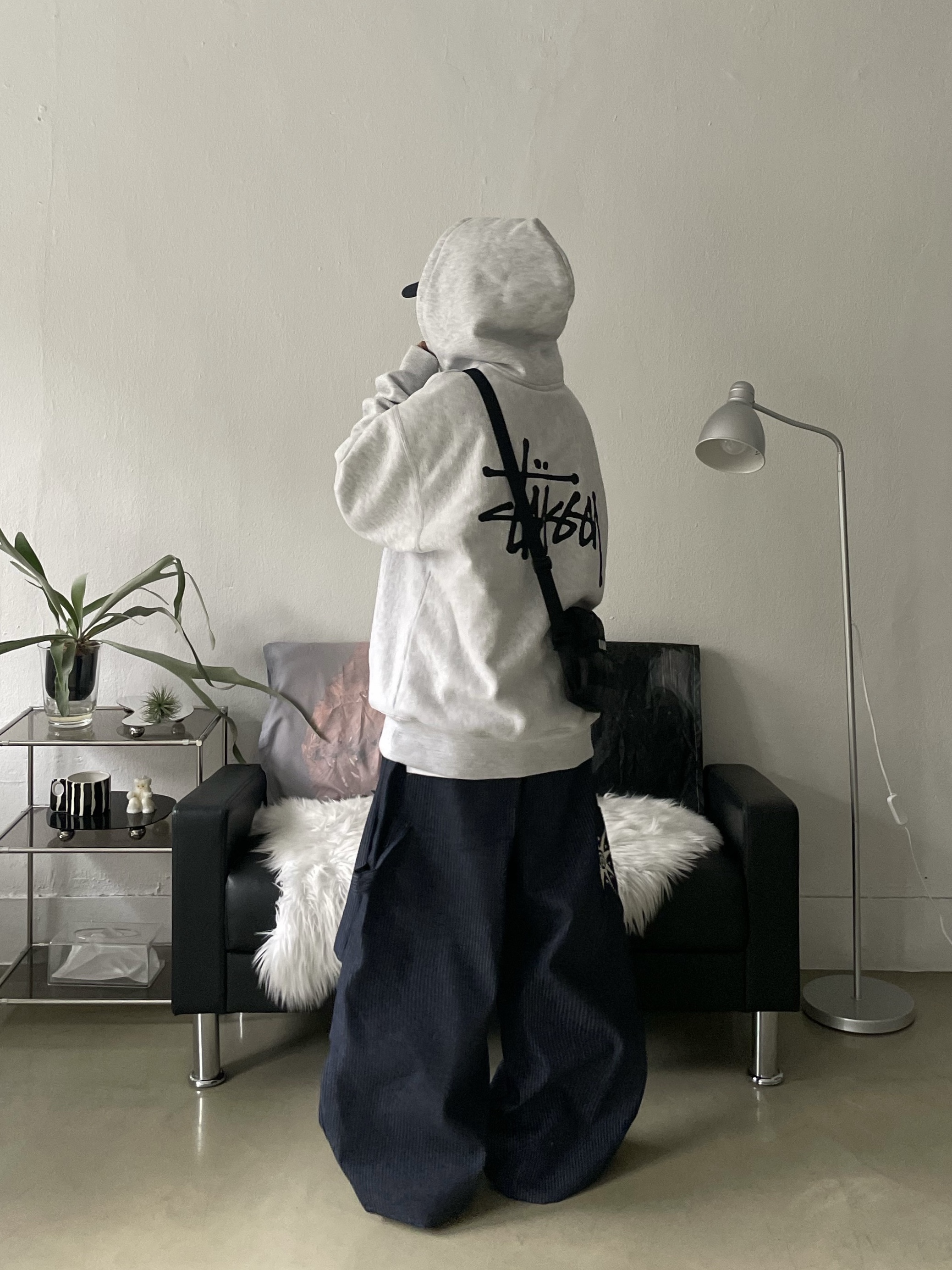 Human Made Military Light Pouch Black, Adidas Superstar Premium Black White 착용 스타일 - 4