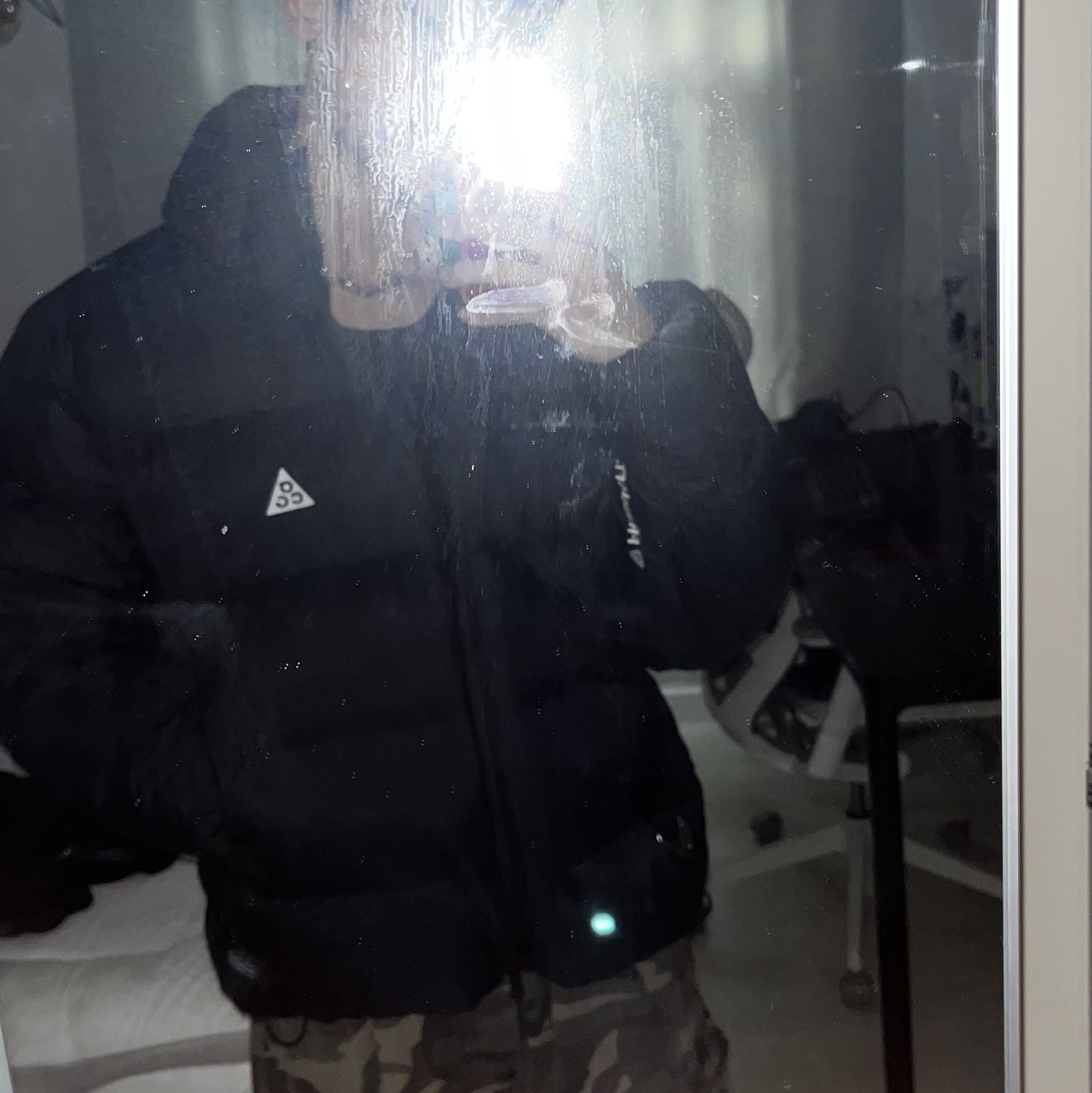 Nike ACG Therma-Fit ADV Lunar Lake Puffer Jacket Black - Asia 착용 스타일
