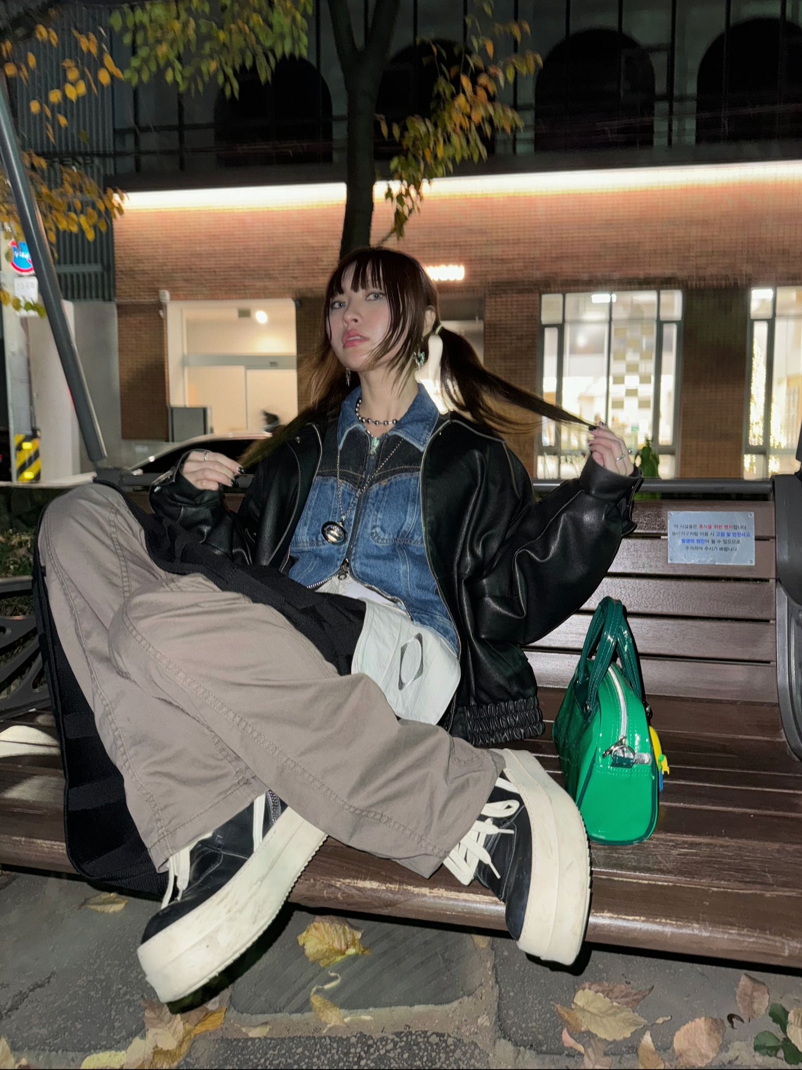 Rick Owens Porterville Geobasket Black Milk 착용 스타일 - 3