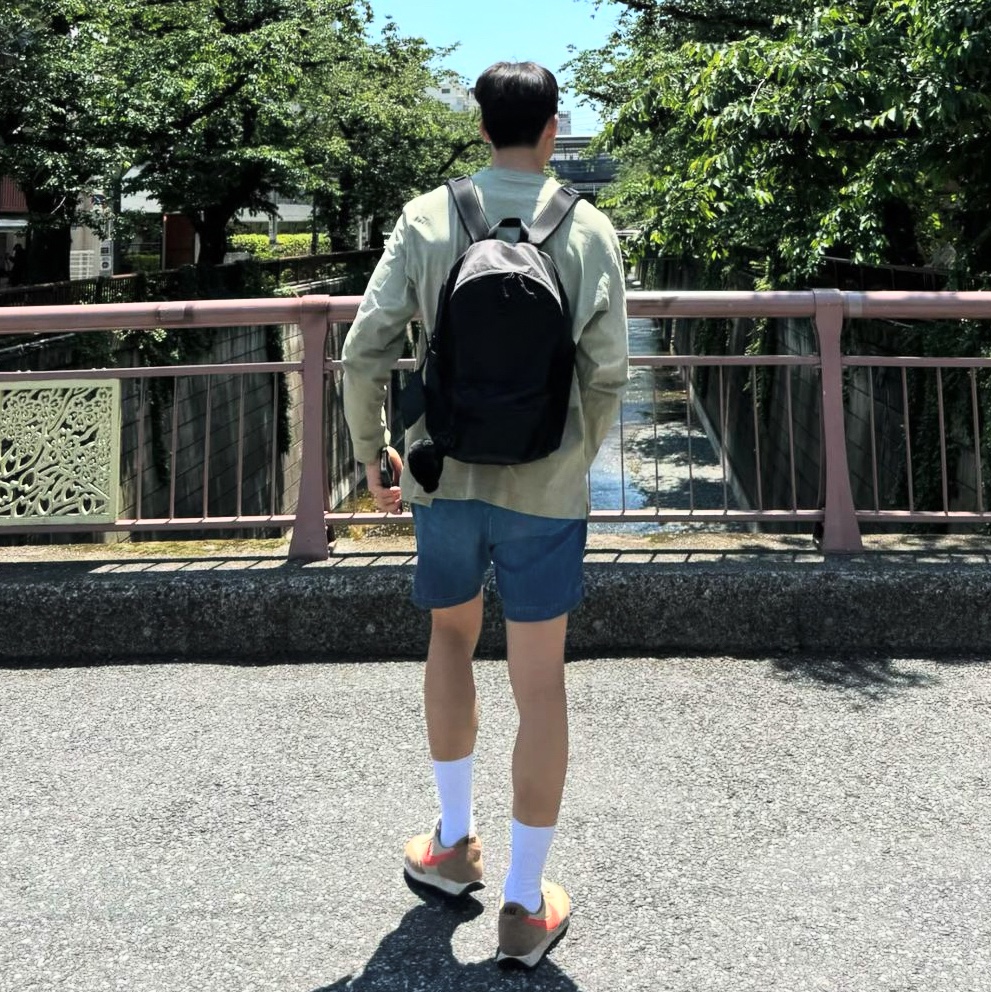 Nike Daybreak SP Vegas Gold College Orange, Porter POTR Packs Trip Pack with Souvenir Bag Black 착용 스타일