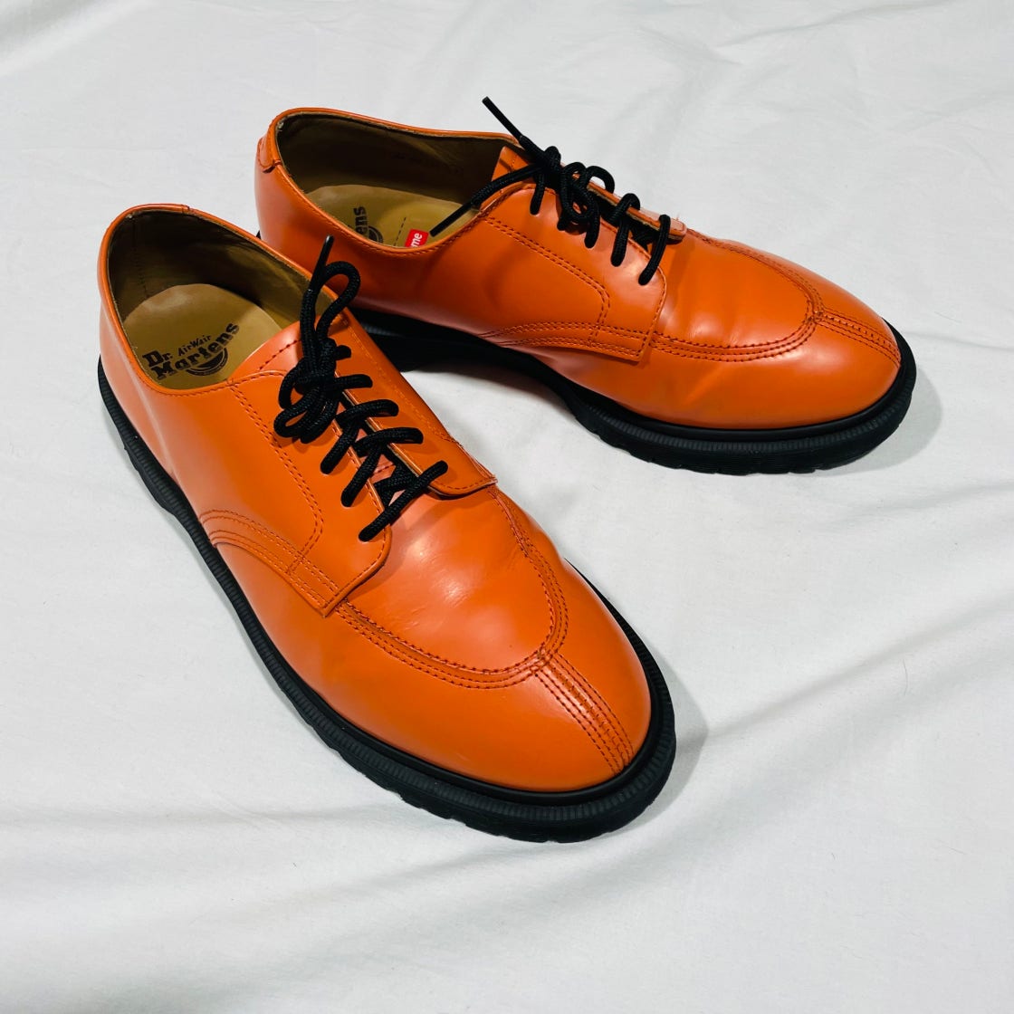 Supreme deals x Martens Orange Collaboration Shoes