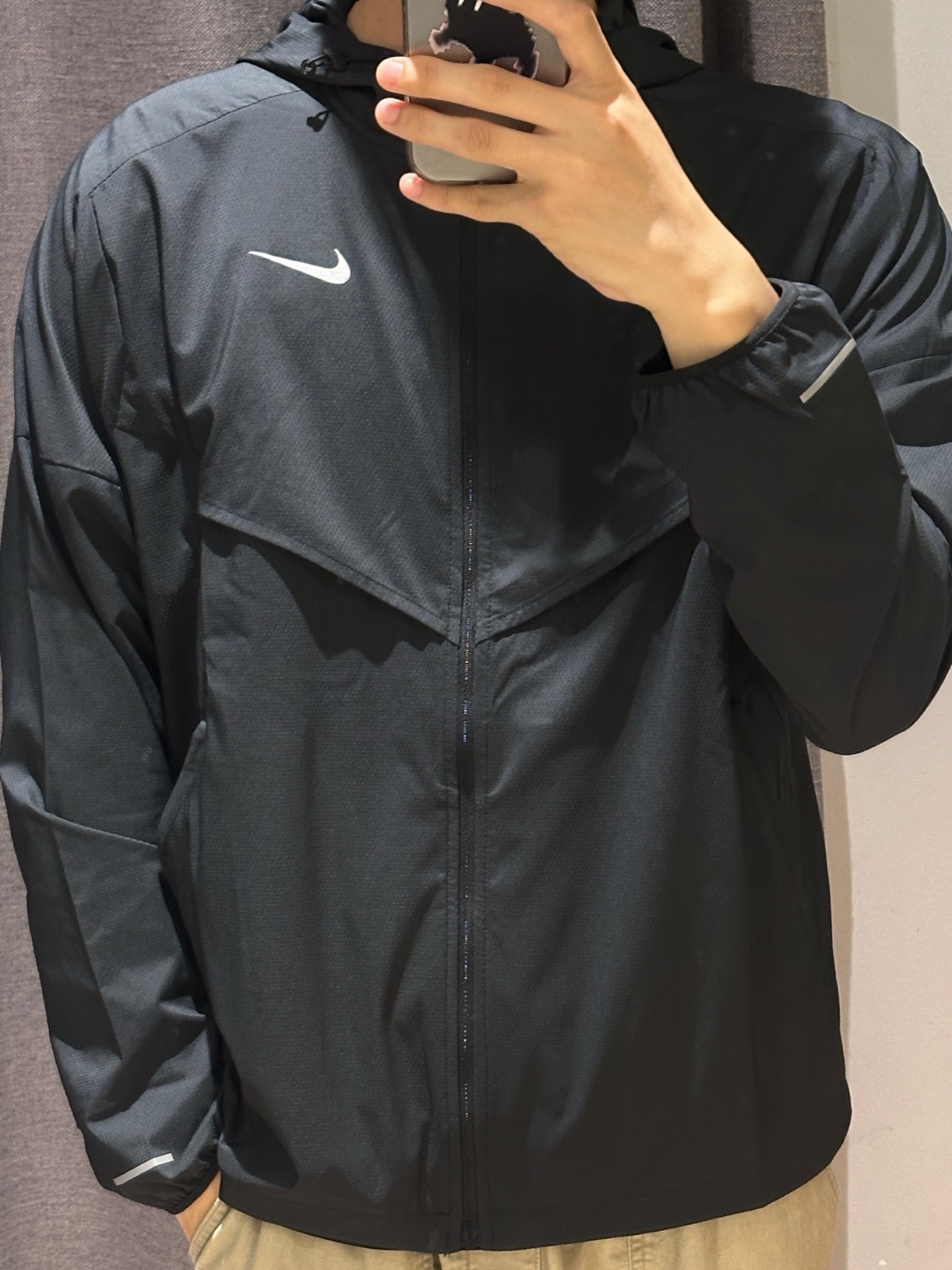 Nike Windrunner Repel Running Jacket Black - Asia 착용 스타일 - 2