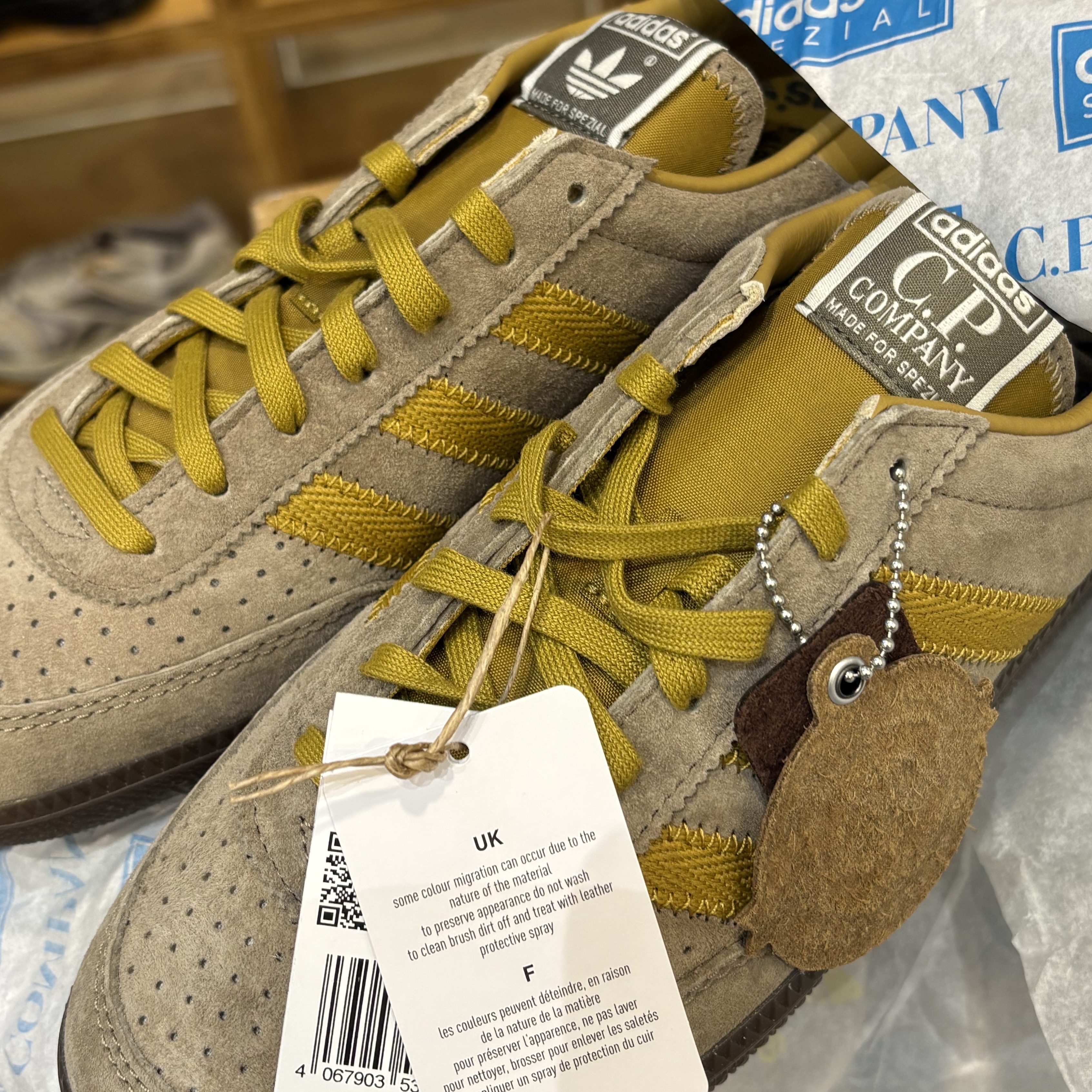 Adidas x C.P. Company Wimberly Spezial Tech Khaki Preloved Bronze 착용 스타일