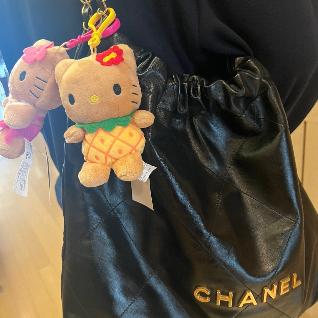 Sanrio Hello Kitty Hula Kiss 4" Hawaii Series Plush, Sanrio Hello Kitty Plush 4" Strap Pineapple 착용 스타일 - 3