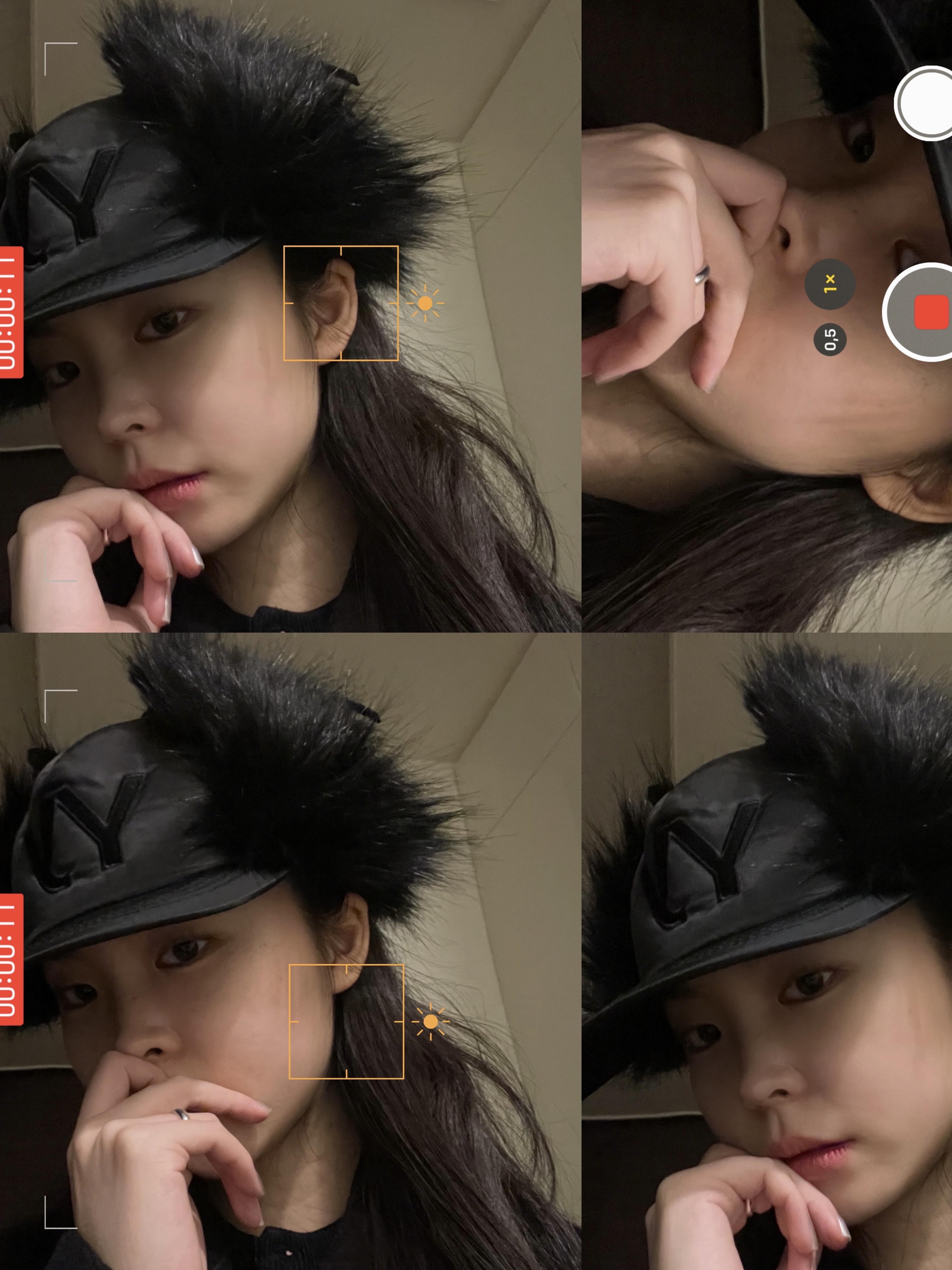Open Yy Faux Fur Earflap Cap Black 착용 스타일