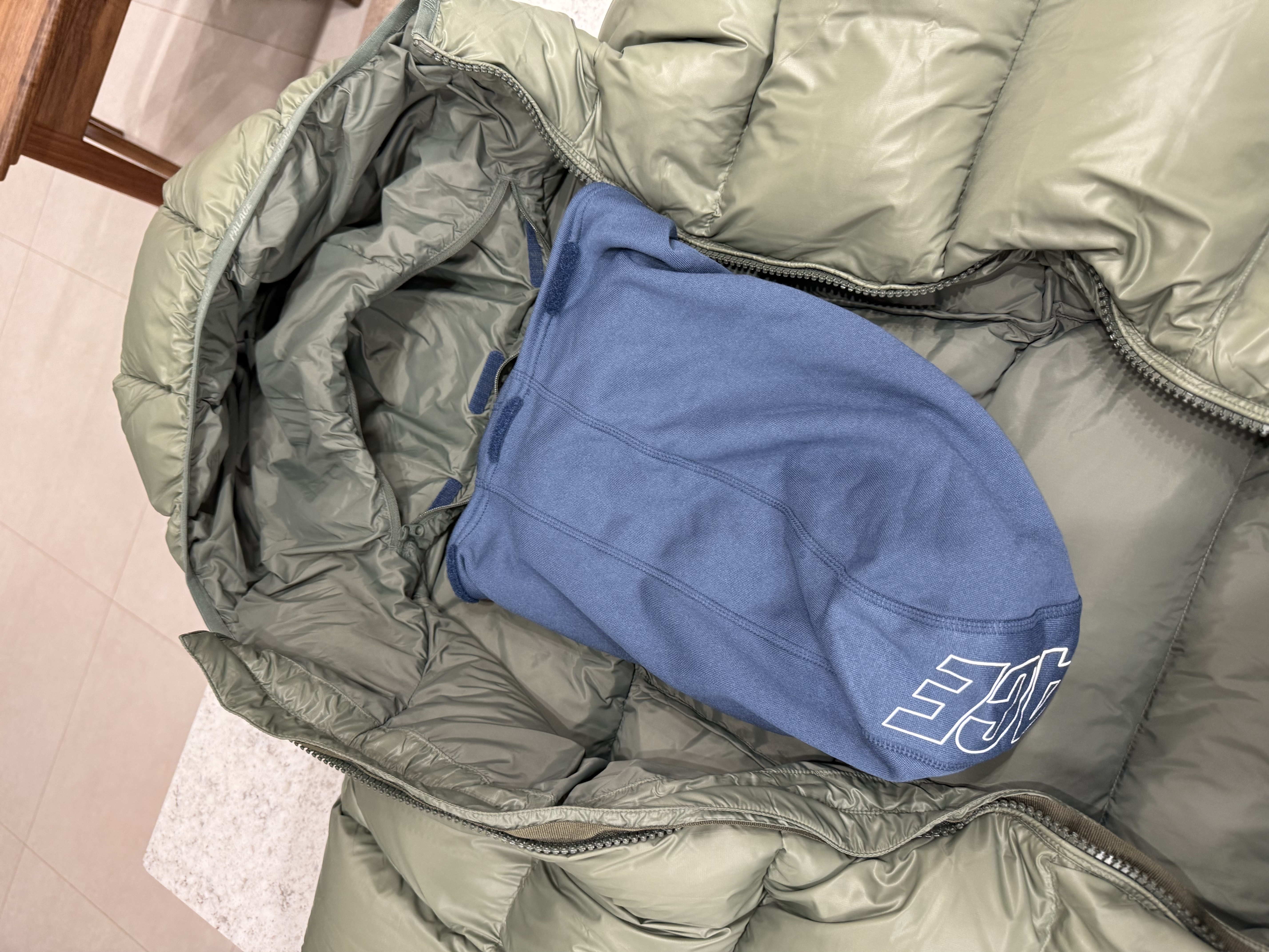 Palace Pertex Opaque Balaclava Puffa Green - 24FW 착용 스타일 - 7