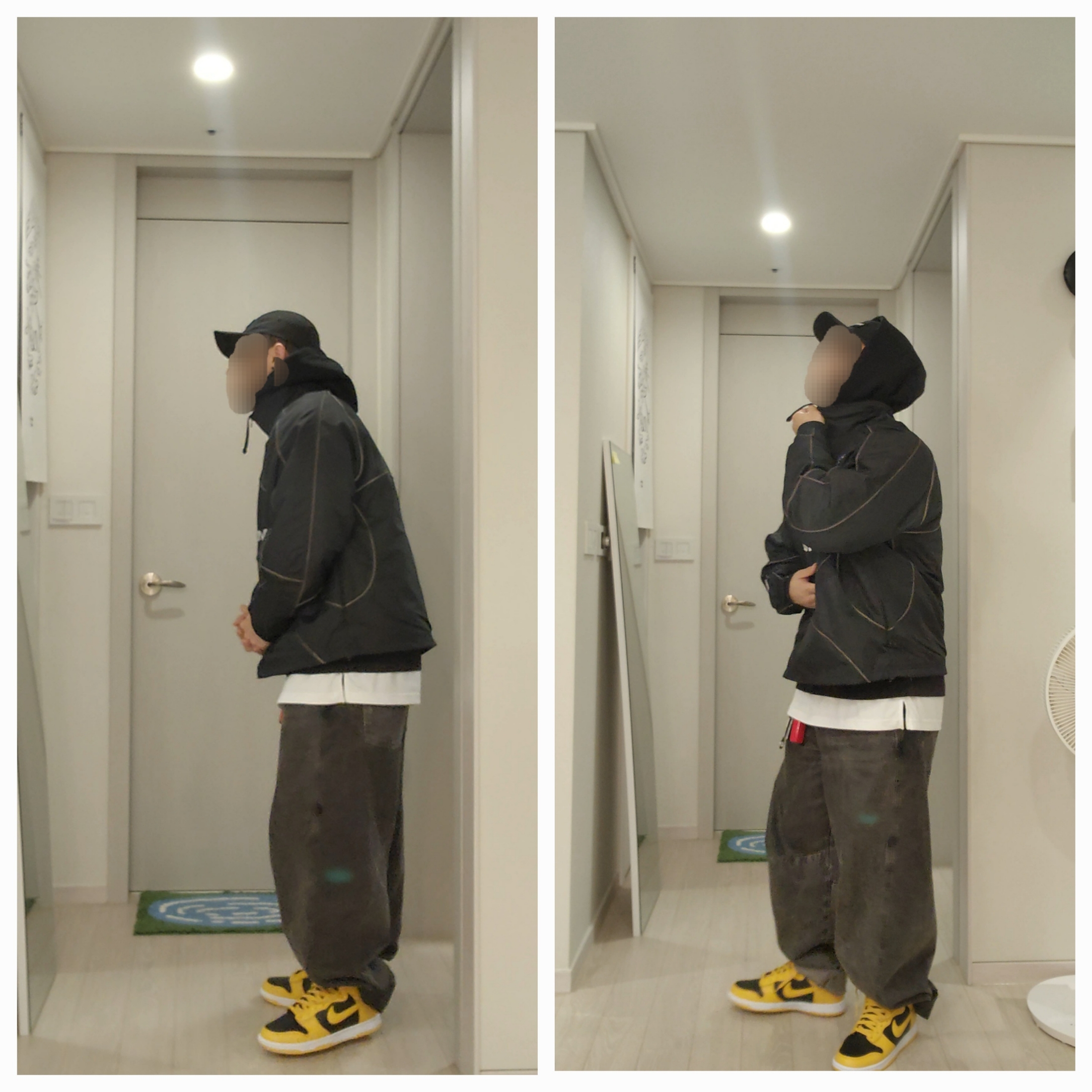 Supreme Reflective Piping Pullover Black - 24FW, Nike Wu-Tang Clan Dunk High Black and Pollen 착용 스타일 - 3