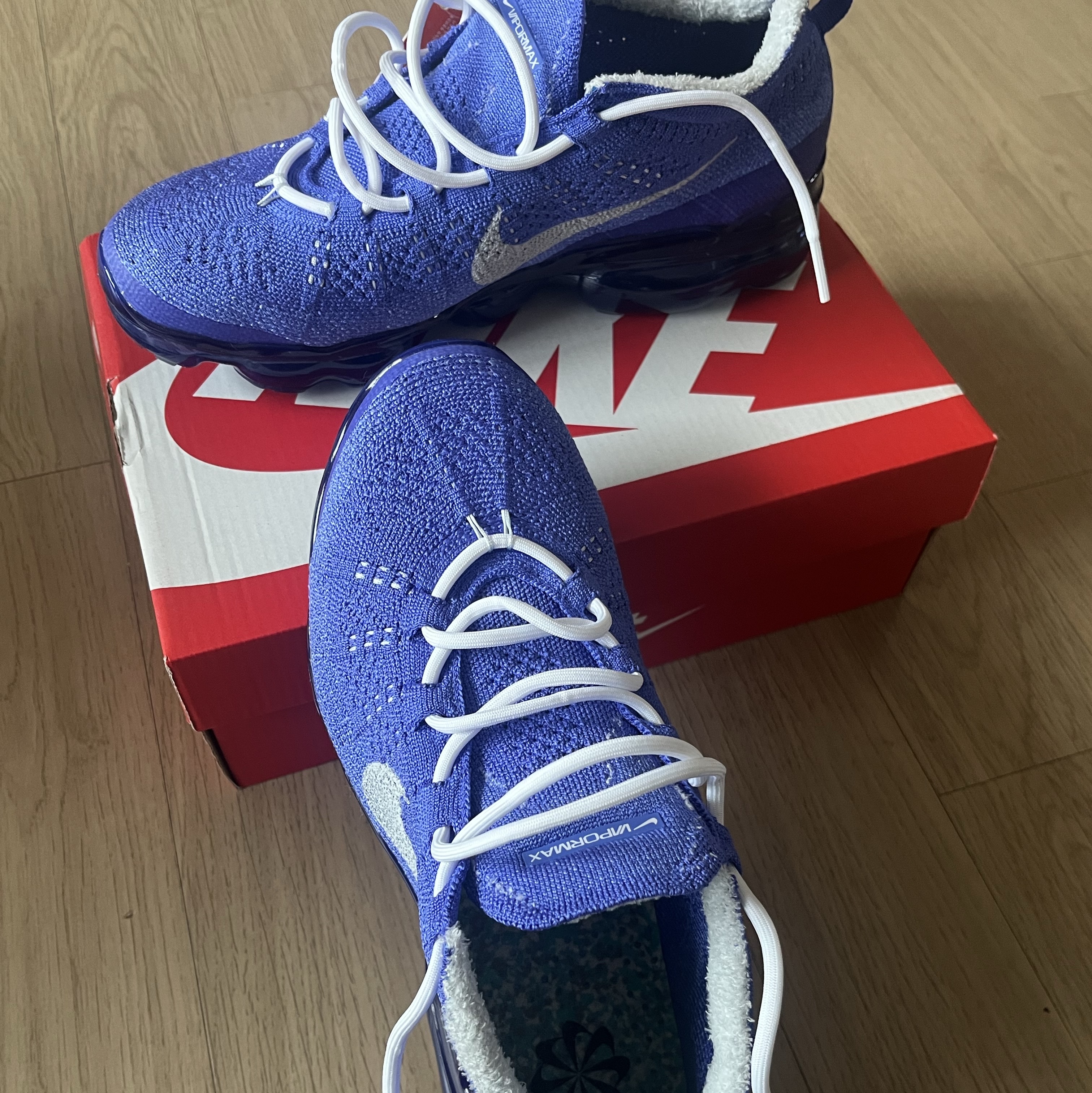 Nike Air Vapormax 2023 Flyknit Light Ultramarine Pure Platinum 착용 스타일